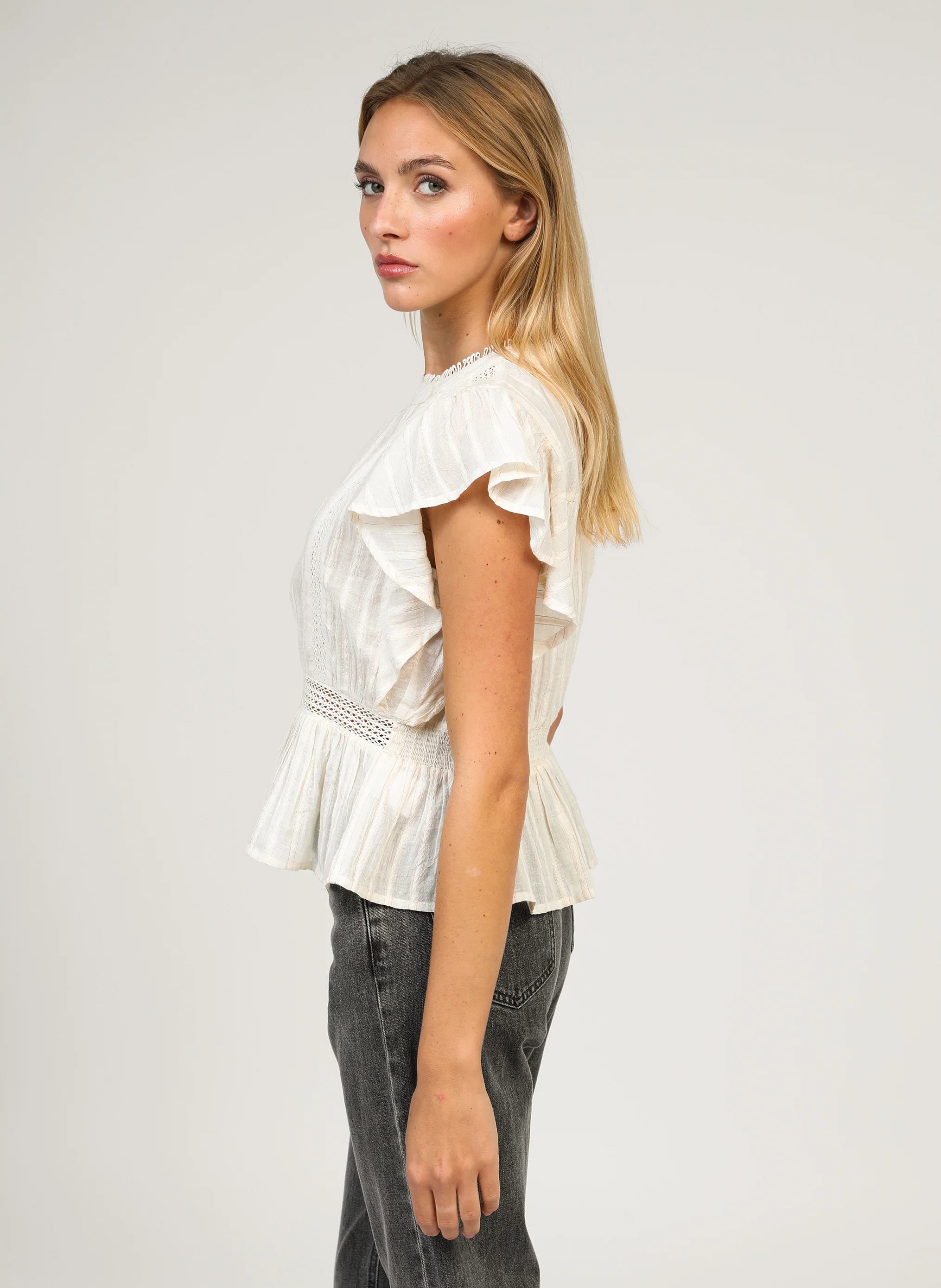 BLOUSE SALEKA ecru - Image 3