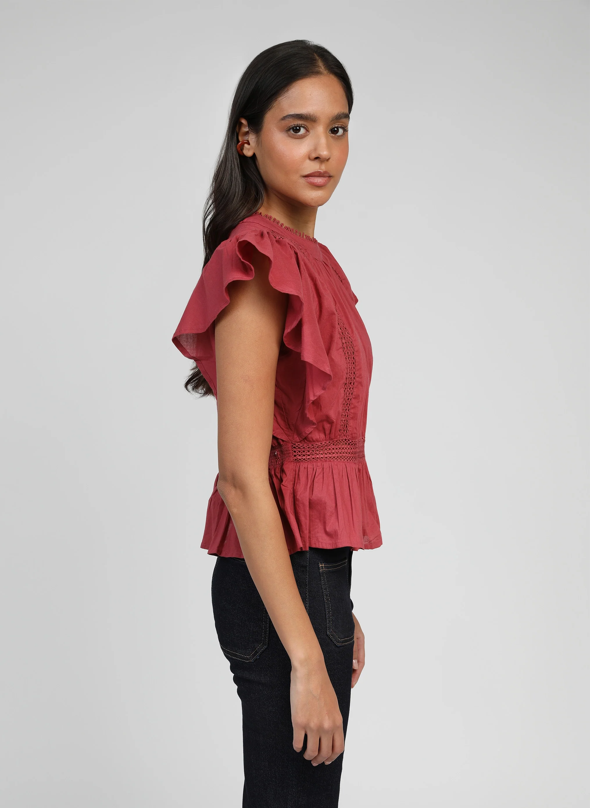 BLOUSE SALEKINA terracotta - Image 3