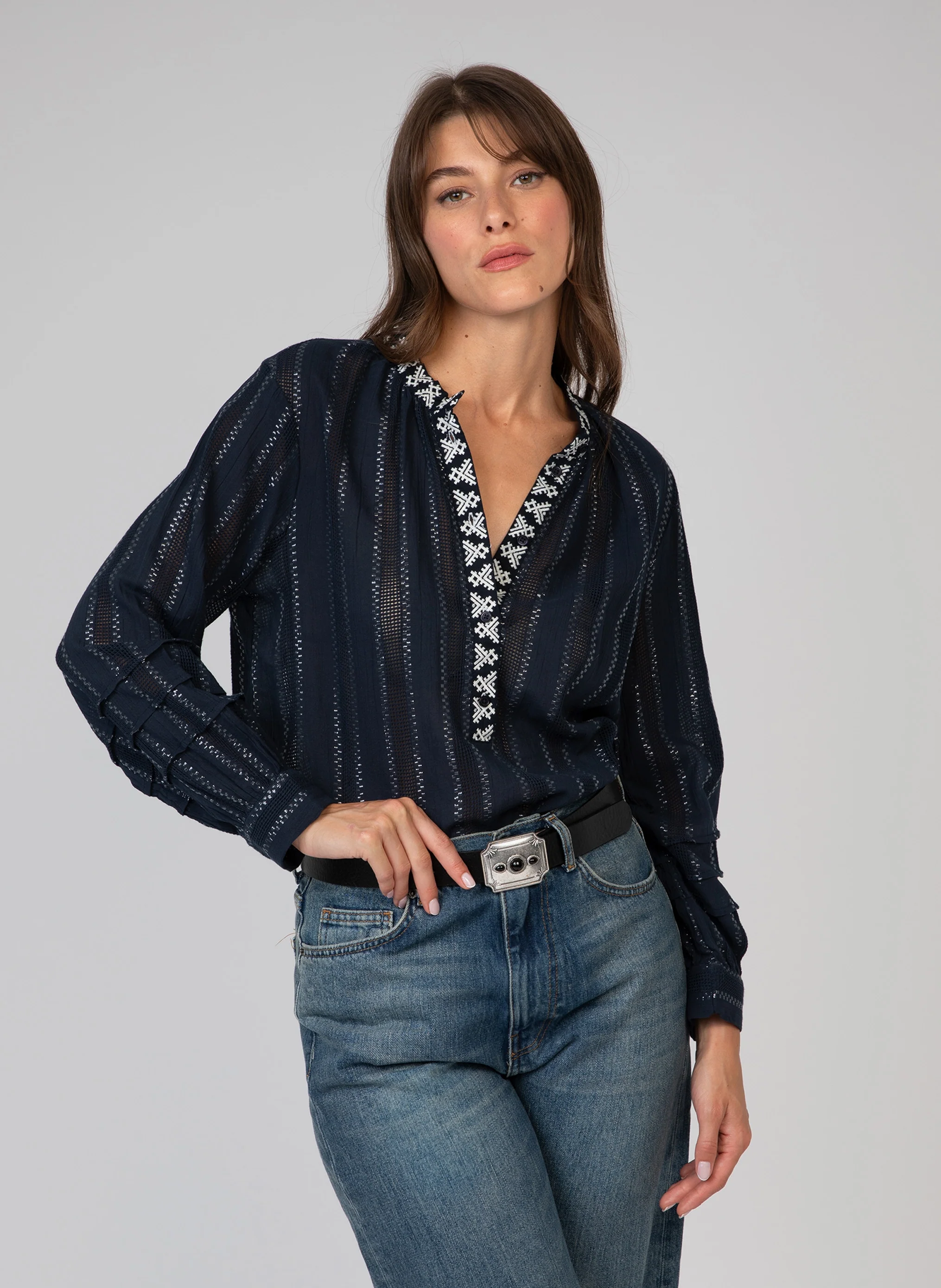 BLOUSE SEVERY marine