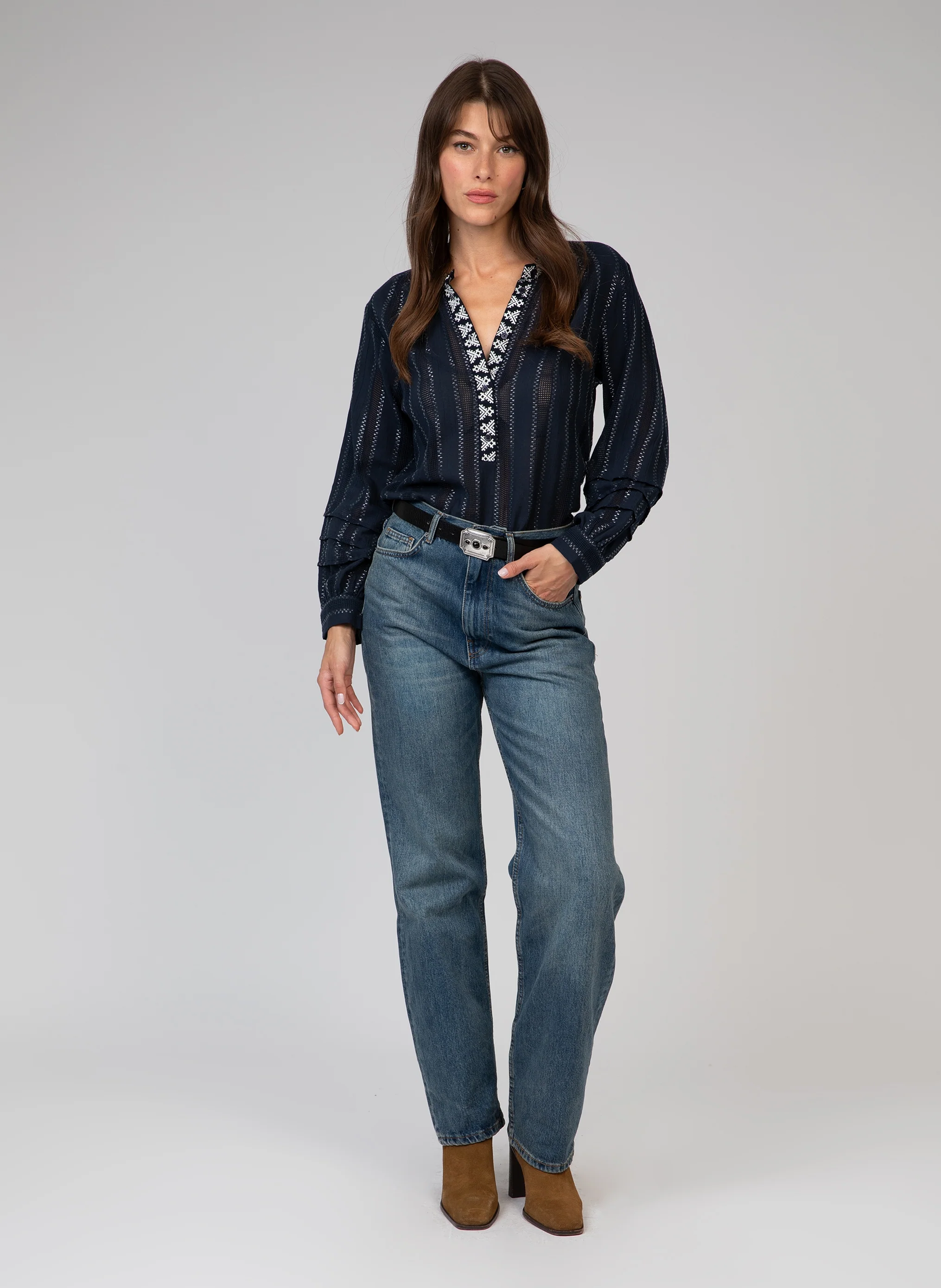 BLOUSE SEVERY marine - Image 3