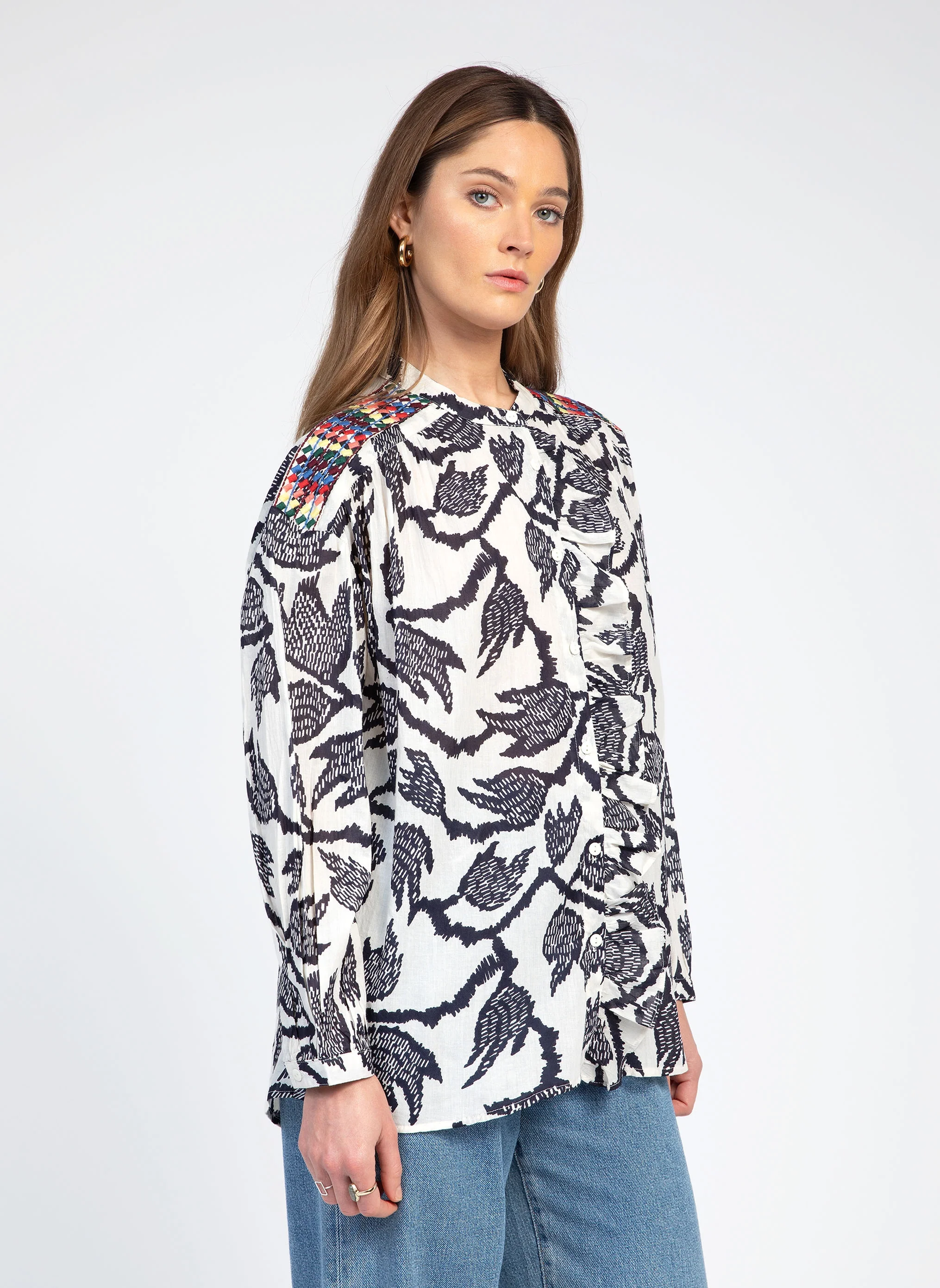 BLOUSE SOURIATY nabilo marine - Image 3
