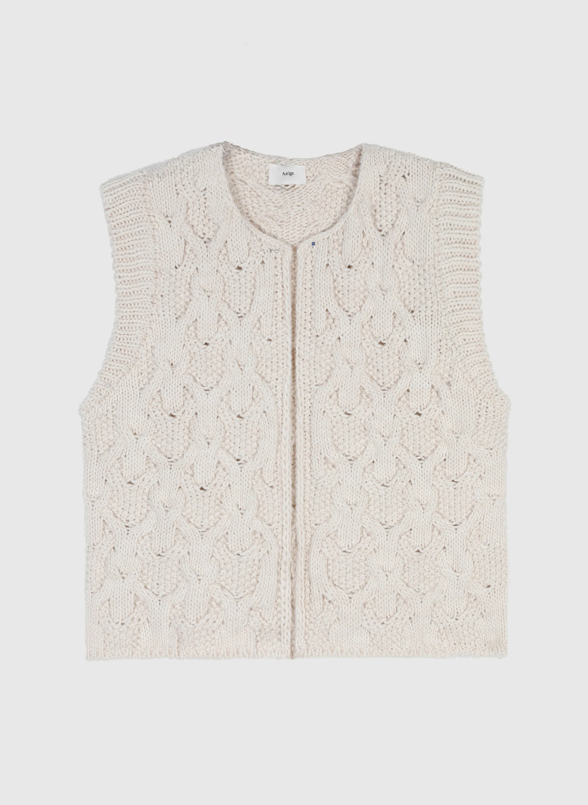 CARDIGAN SANS MANCHE LAJOIA ecru - Image 5