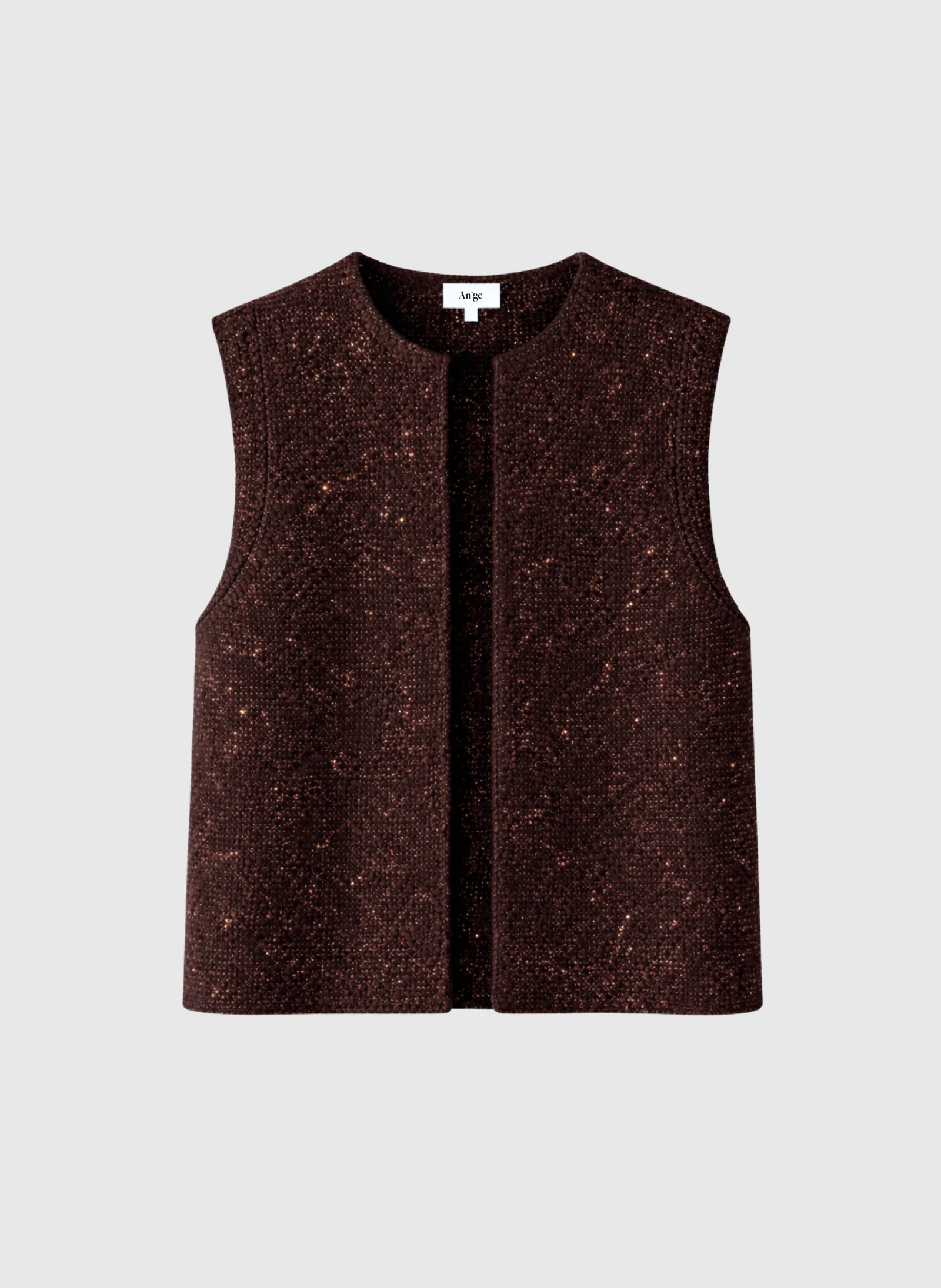 CARDIGAN SANS MANCHE LEGAYA bronze