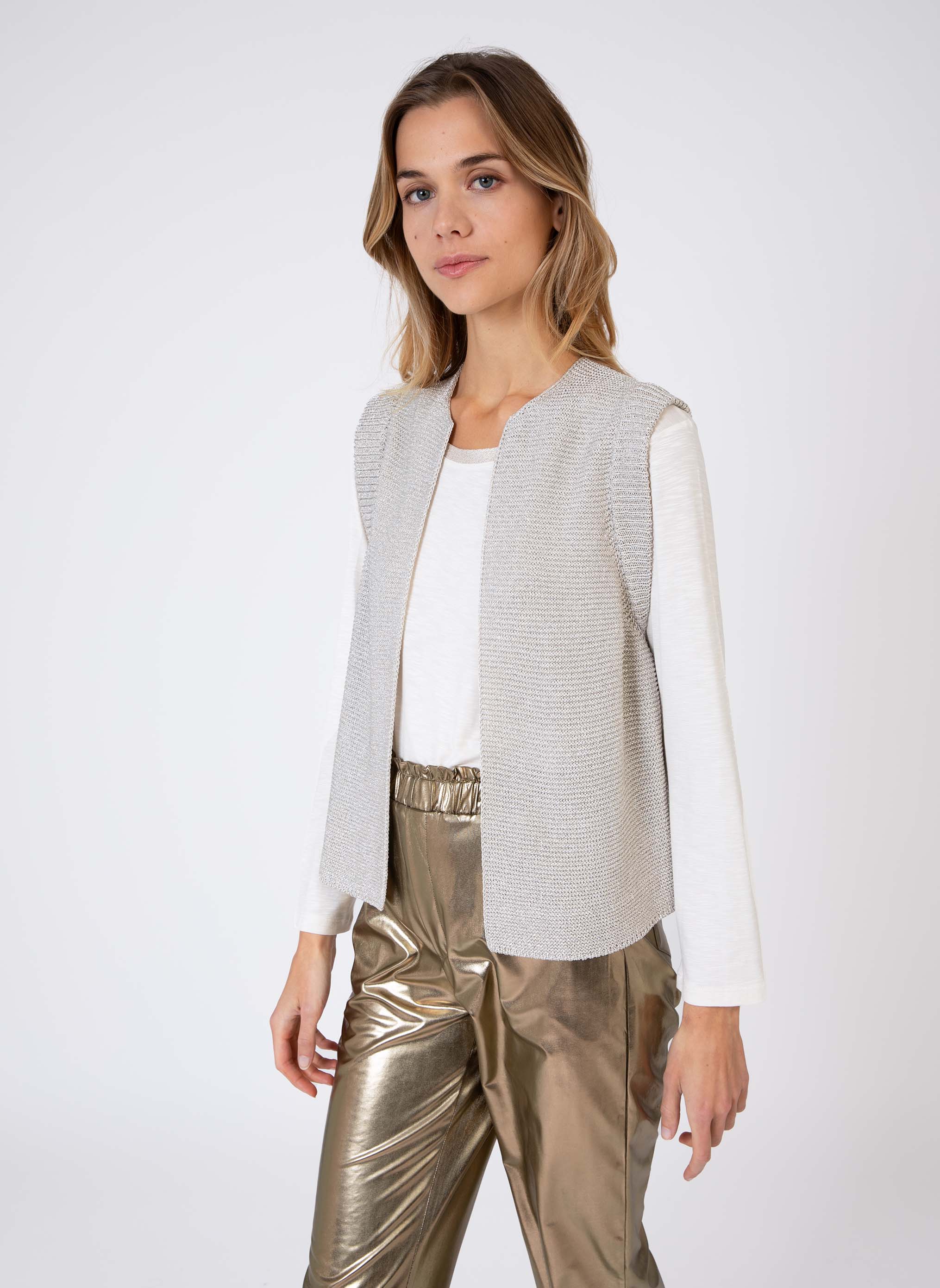 CARDIGAN SANS MANCHE LEGAYA or blanc - Image 3