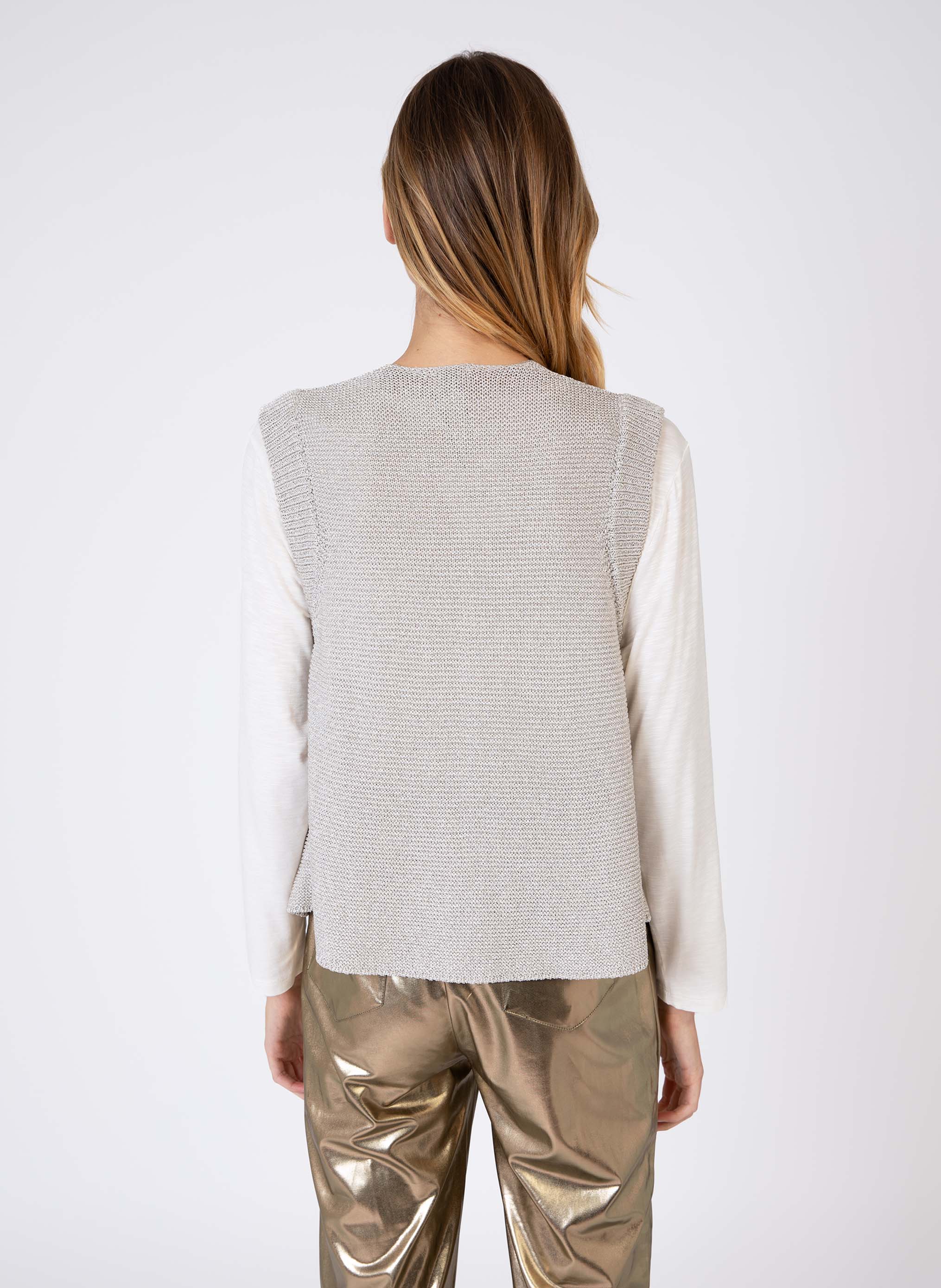 CARDIGAN SANS MANCHE LEGAYA or blanc - Image 4
