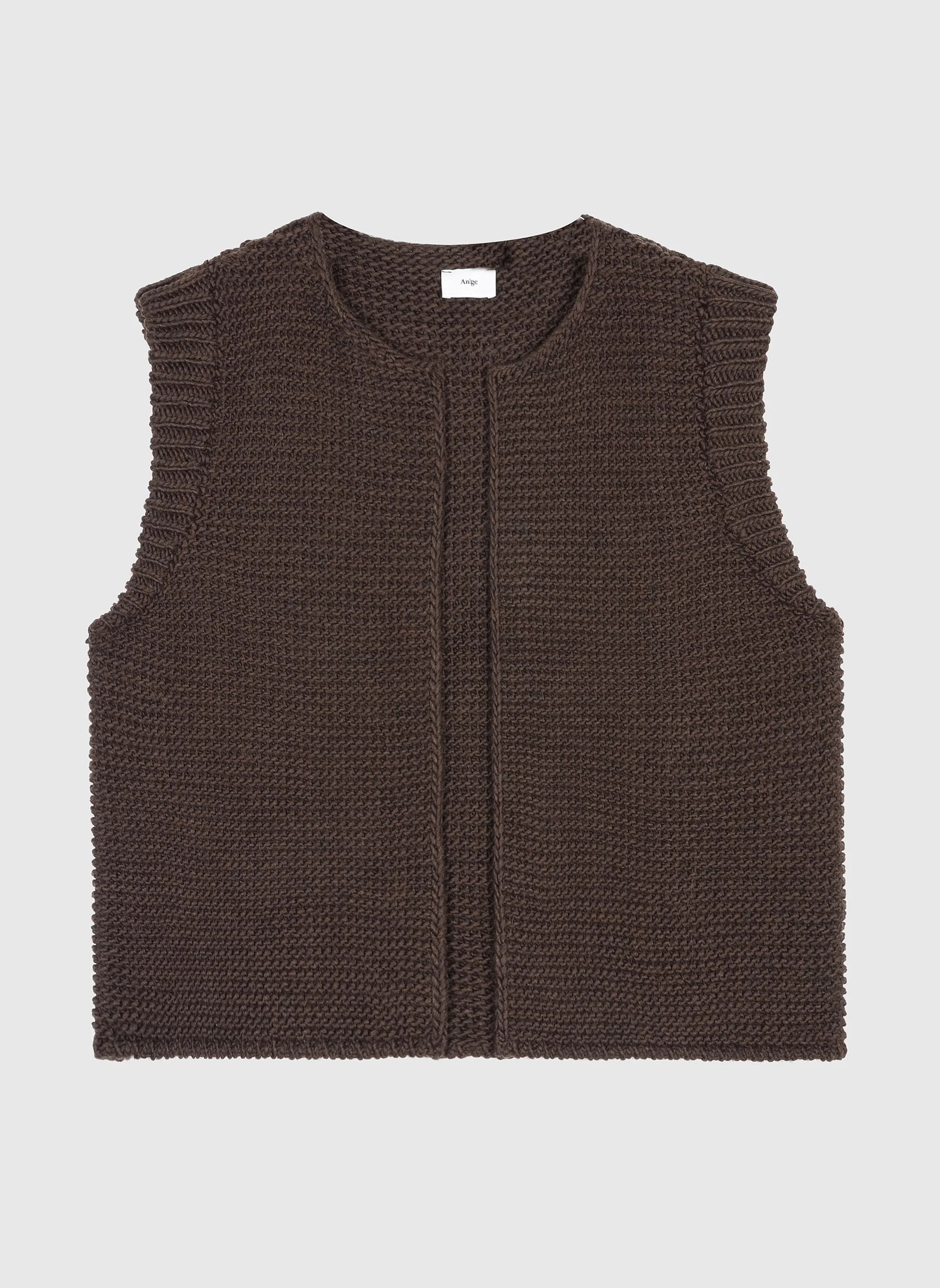 CARDIGAN SANS MANCHE LEGRINGOU chocolat - Image 5
