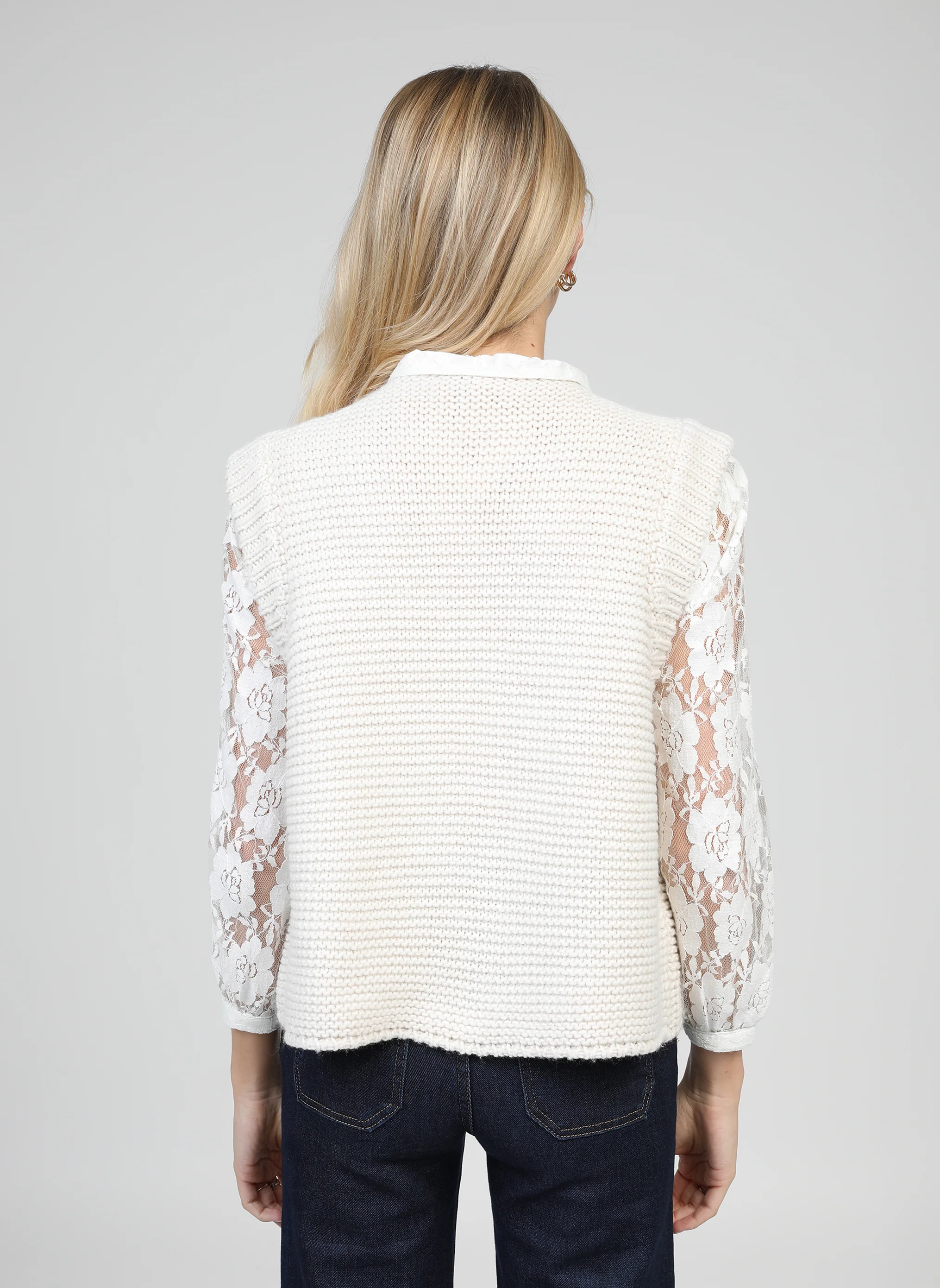 CARDIGAN SANS MANCHE LEGRINGOU ecru - Image 4