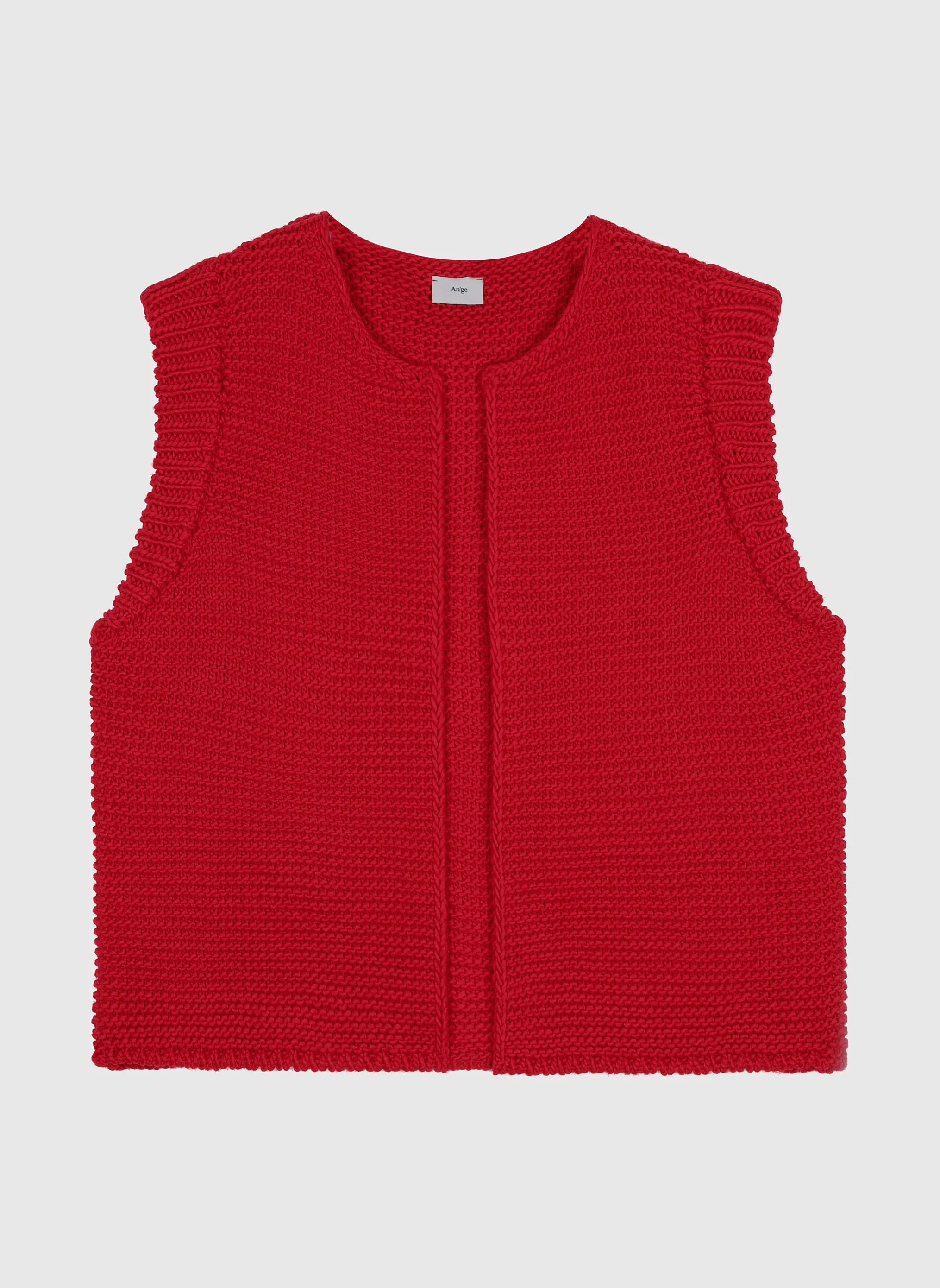 CARDIGAN SANS MANCHE LEGRINGOU rouge - Image 5