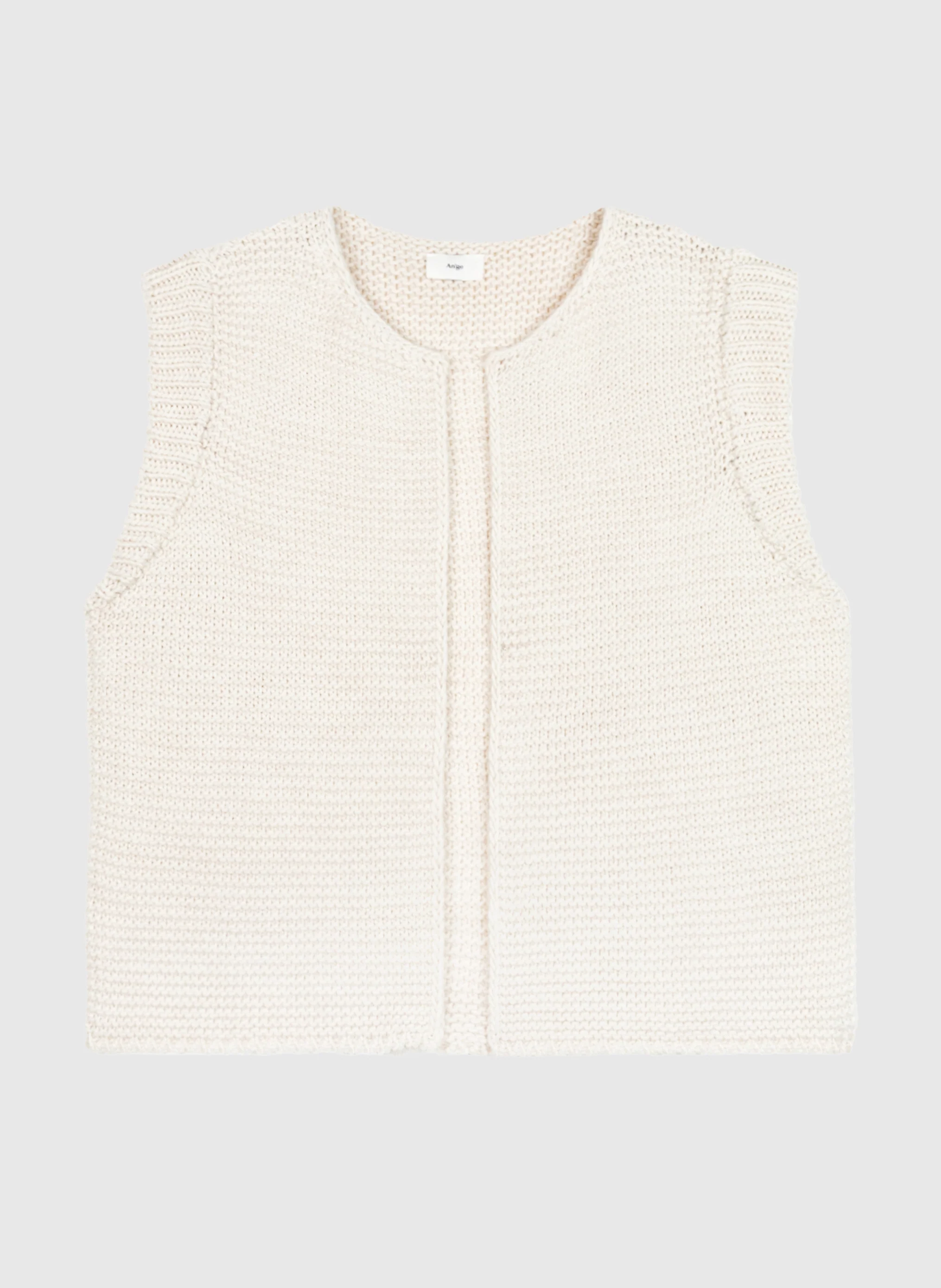 CARDIGAN SANS MANCHE LEGRINGOU vanille - Image 5