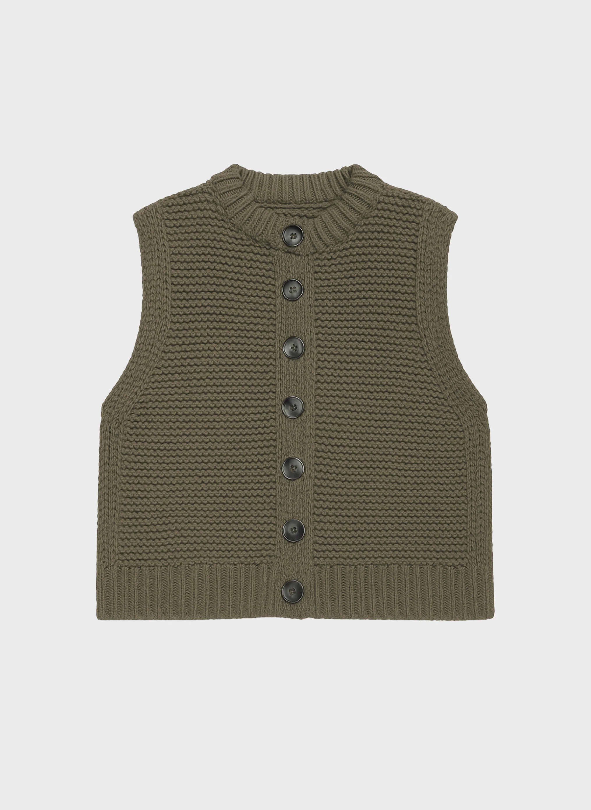 CARDIGAN SANS MANCHE LEJICKY militaire - Image 4