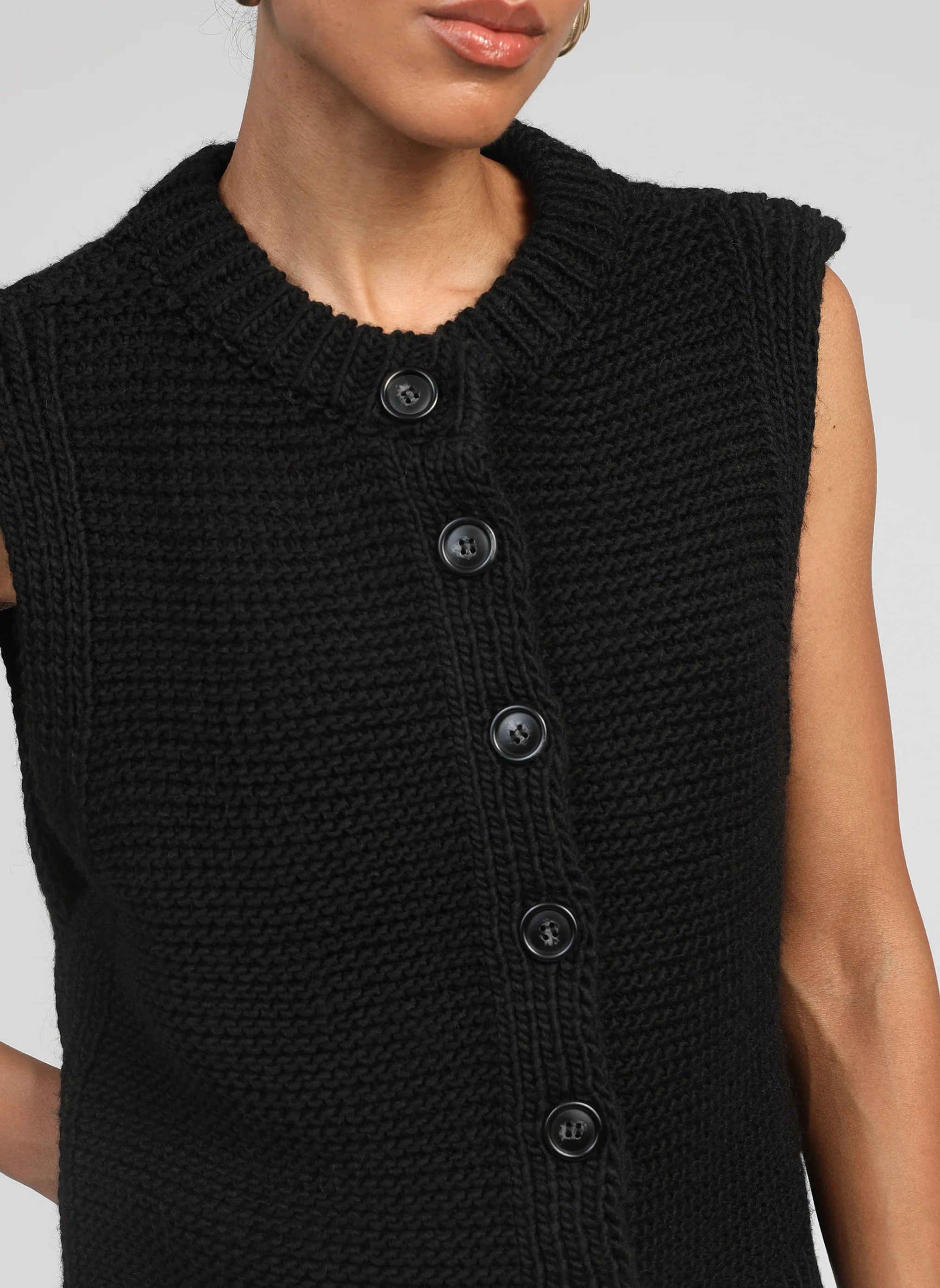 CARDIGAN SANS MANCHE LEJICKY noir - Image 2