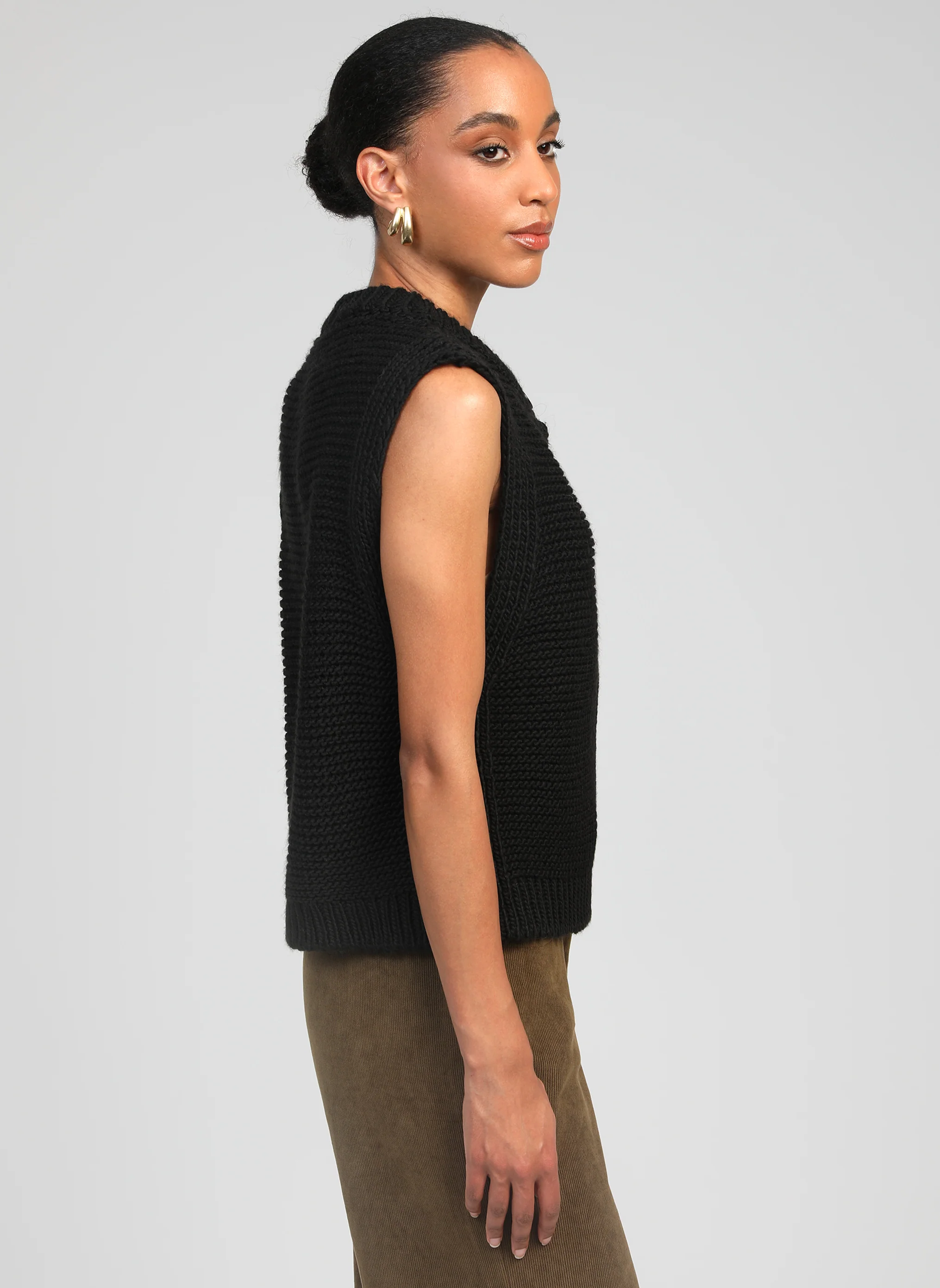 CARDIGAN SANS MANCHE LEJICKY noir - Image 3