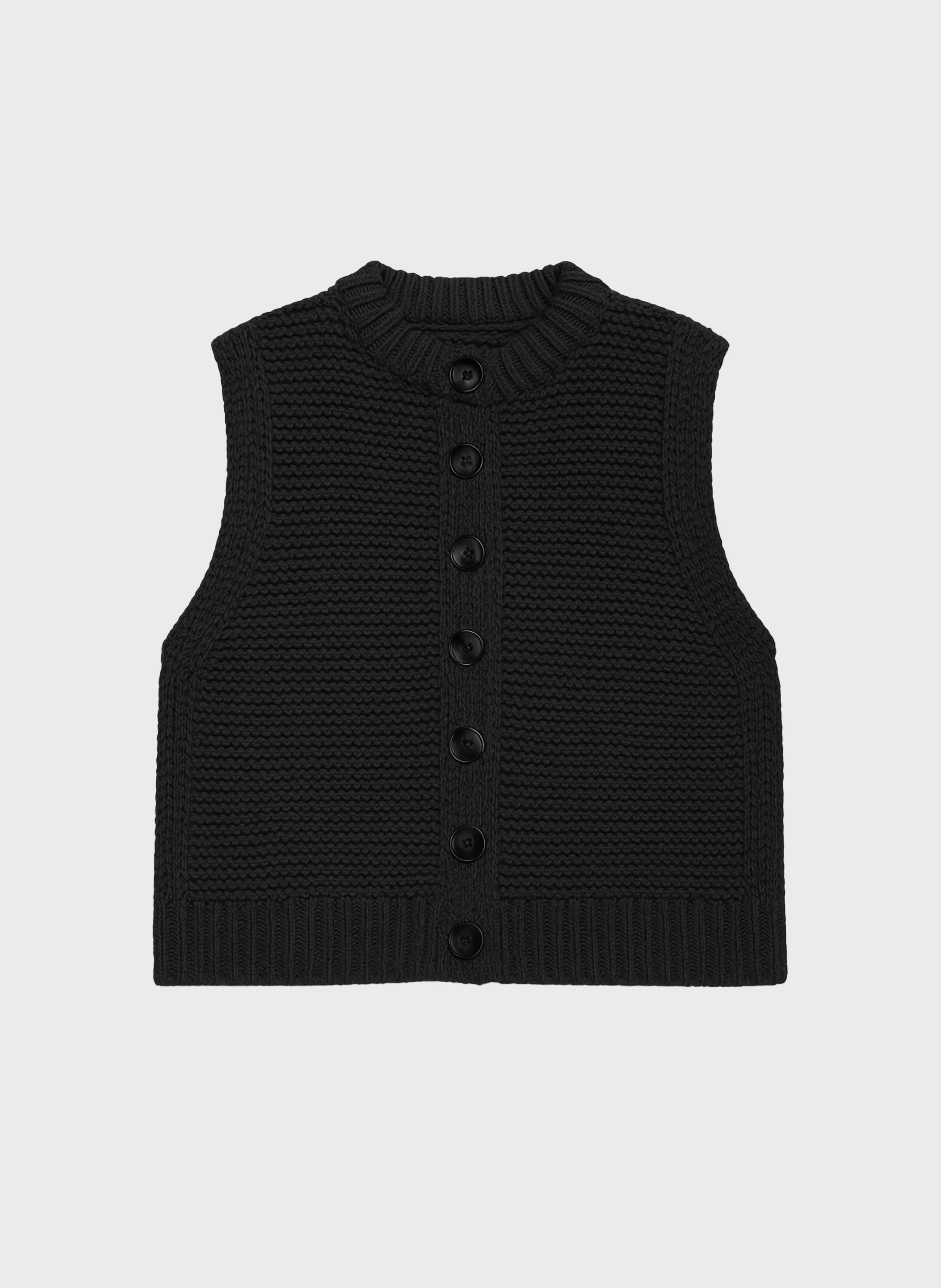 CARDIGAN SANS MANCHE LEJICKY noir - Image 5