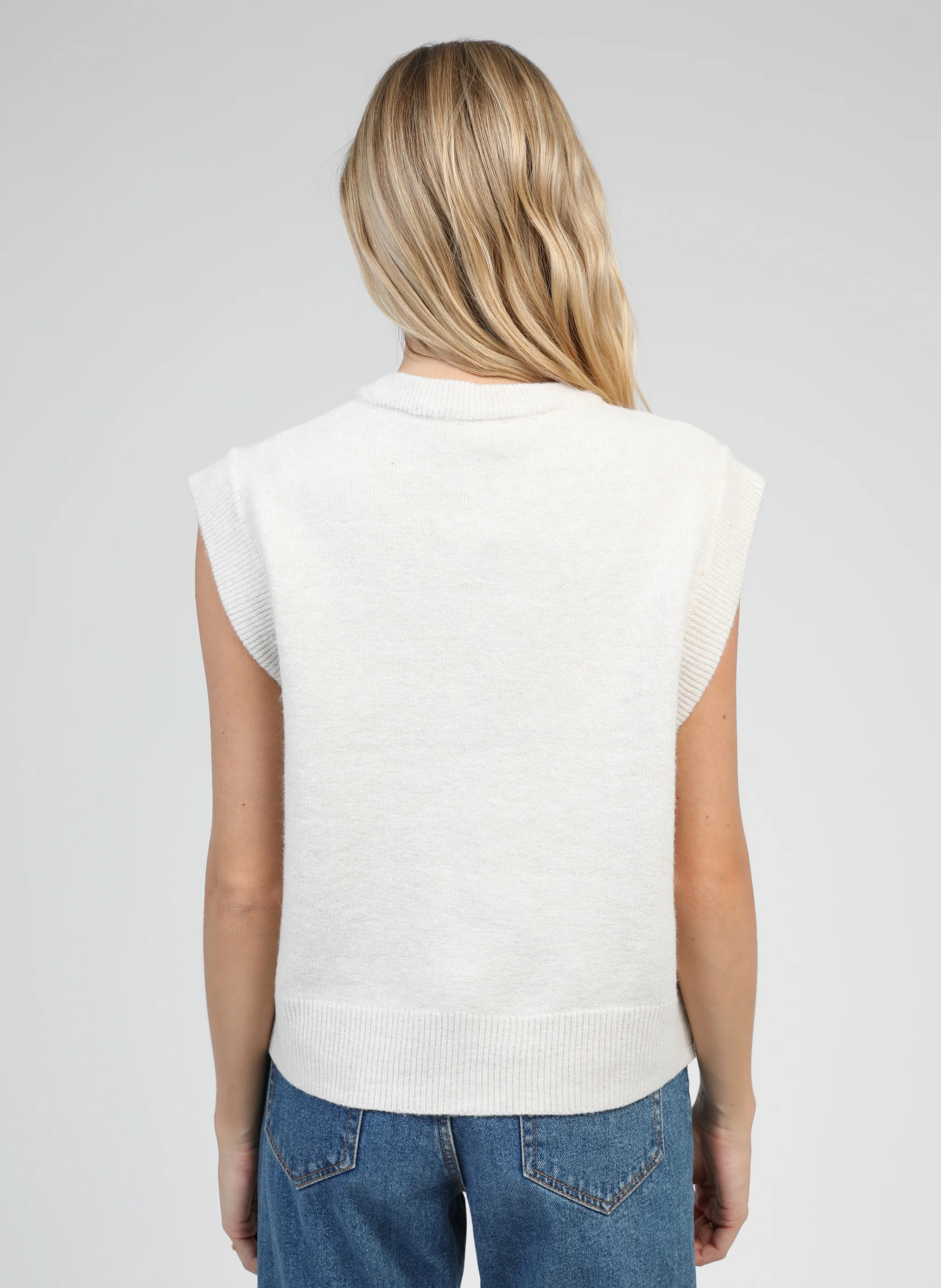 CARDIGAN SANS MANCHE NOLWEN ecru - Image 4