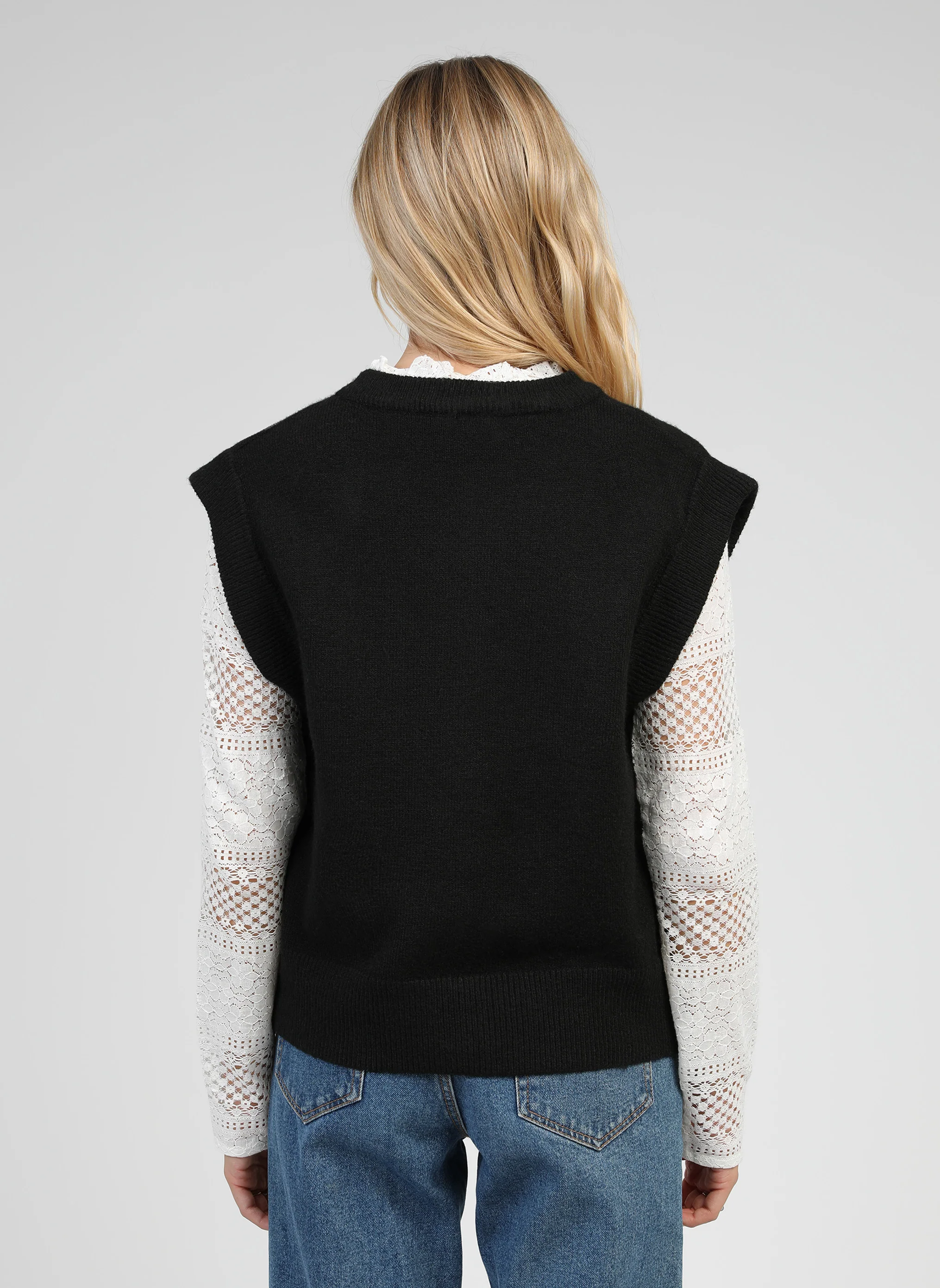 CARDIGAN SANS MANCHE NOLWEN noir - Image 4