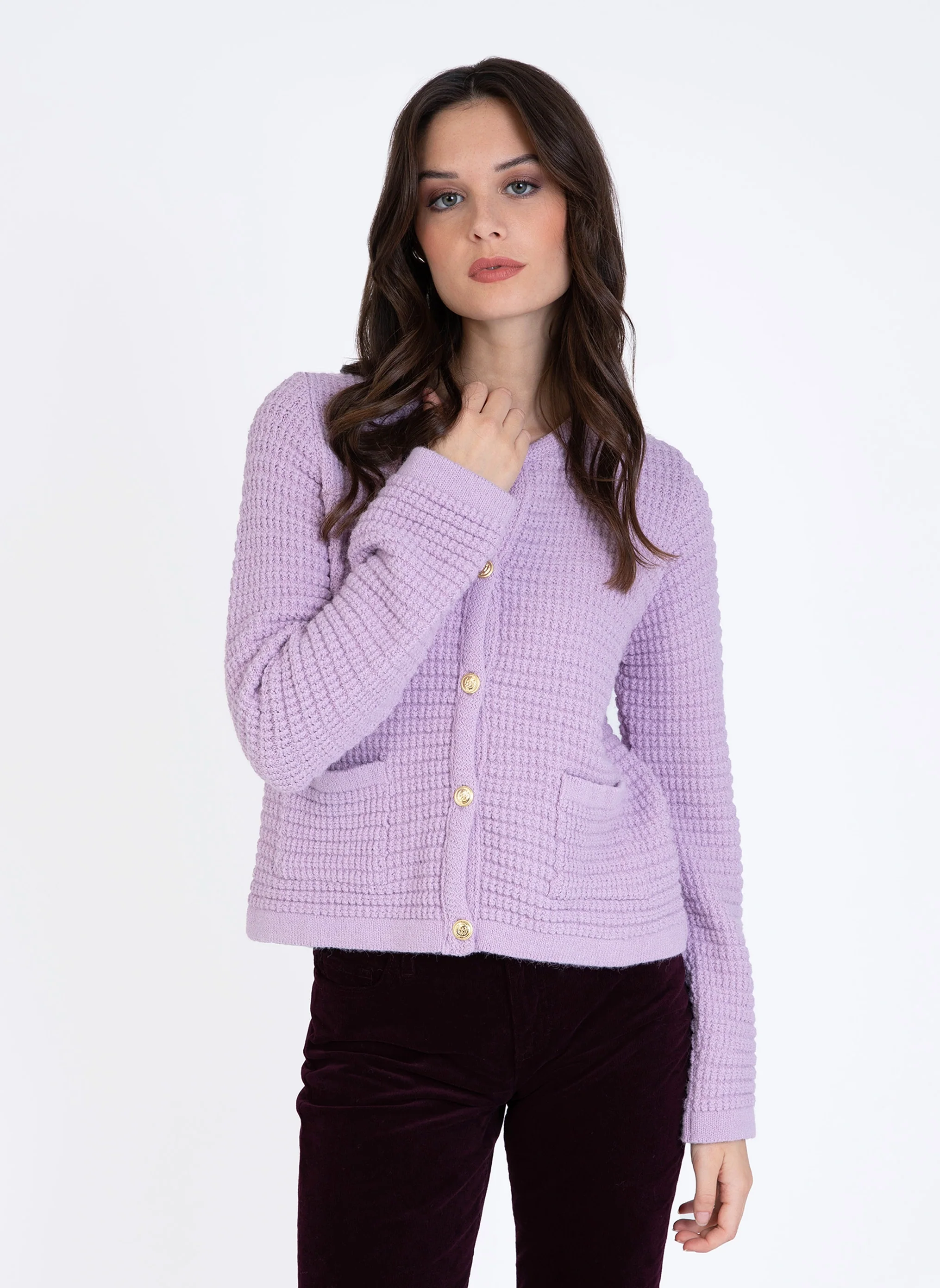 CARDIGAN VENI parme