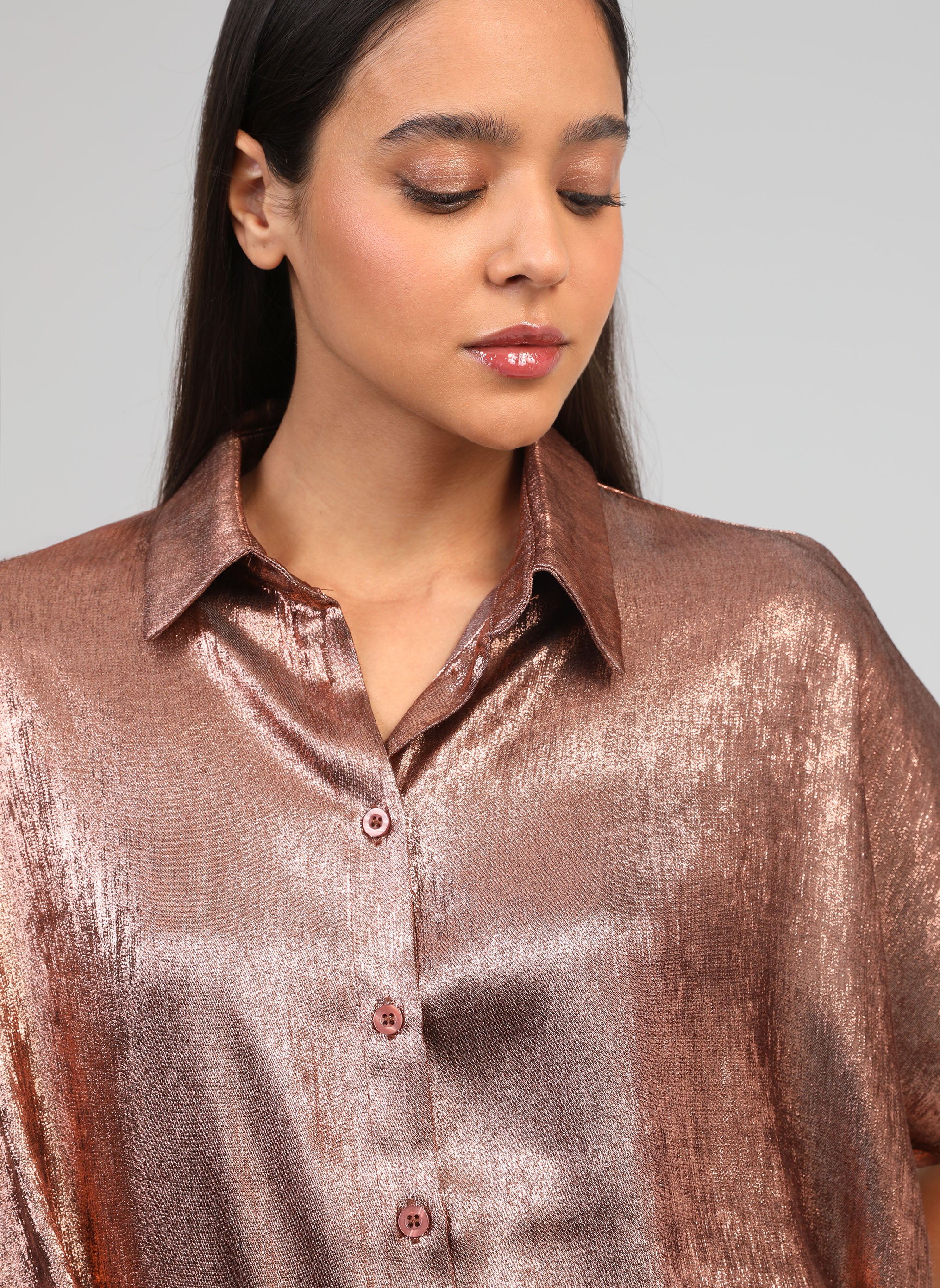 CHEMISE AMORYNA bronze - Image 3