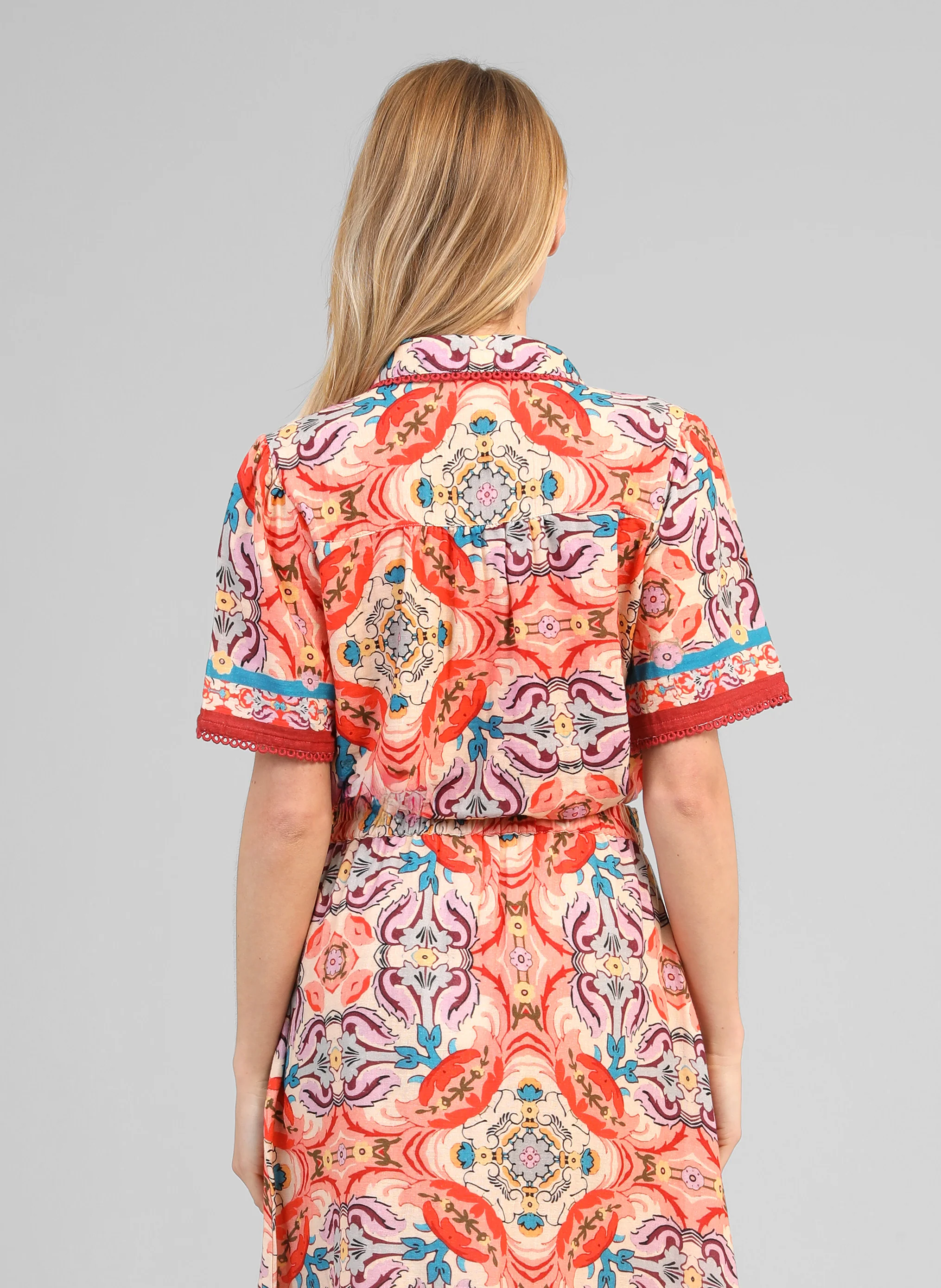 CHEMISE SATURNA folka corail - Image 5