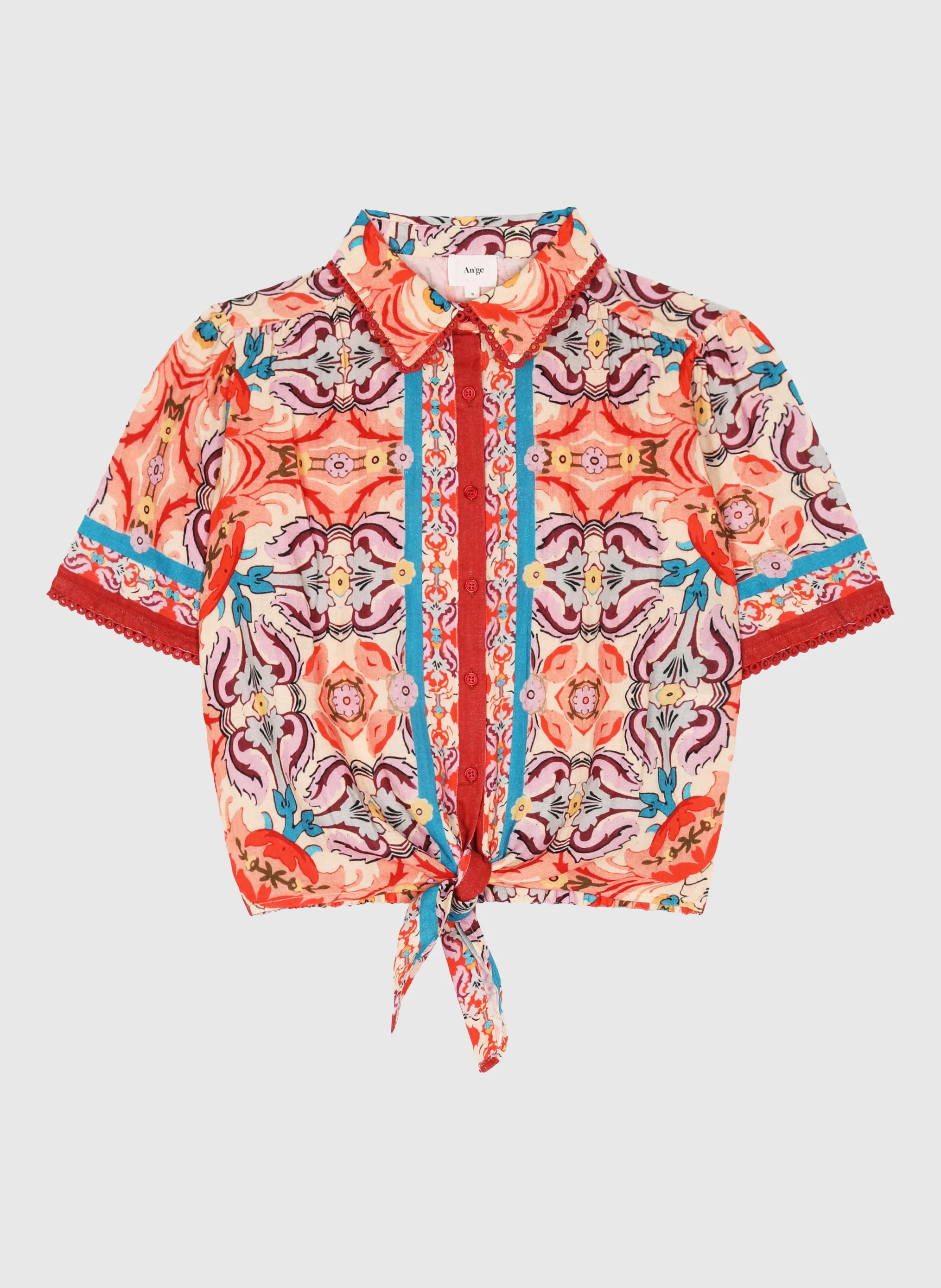 CHEMISE SATURNA folka corail - Image 6