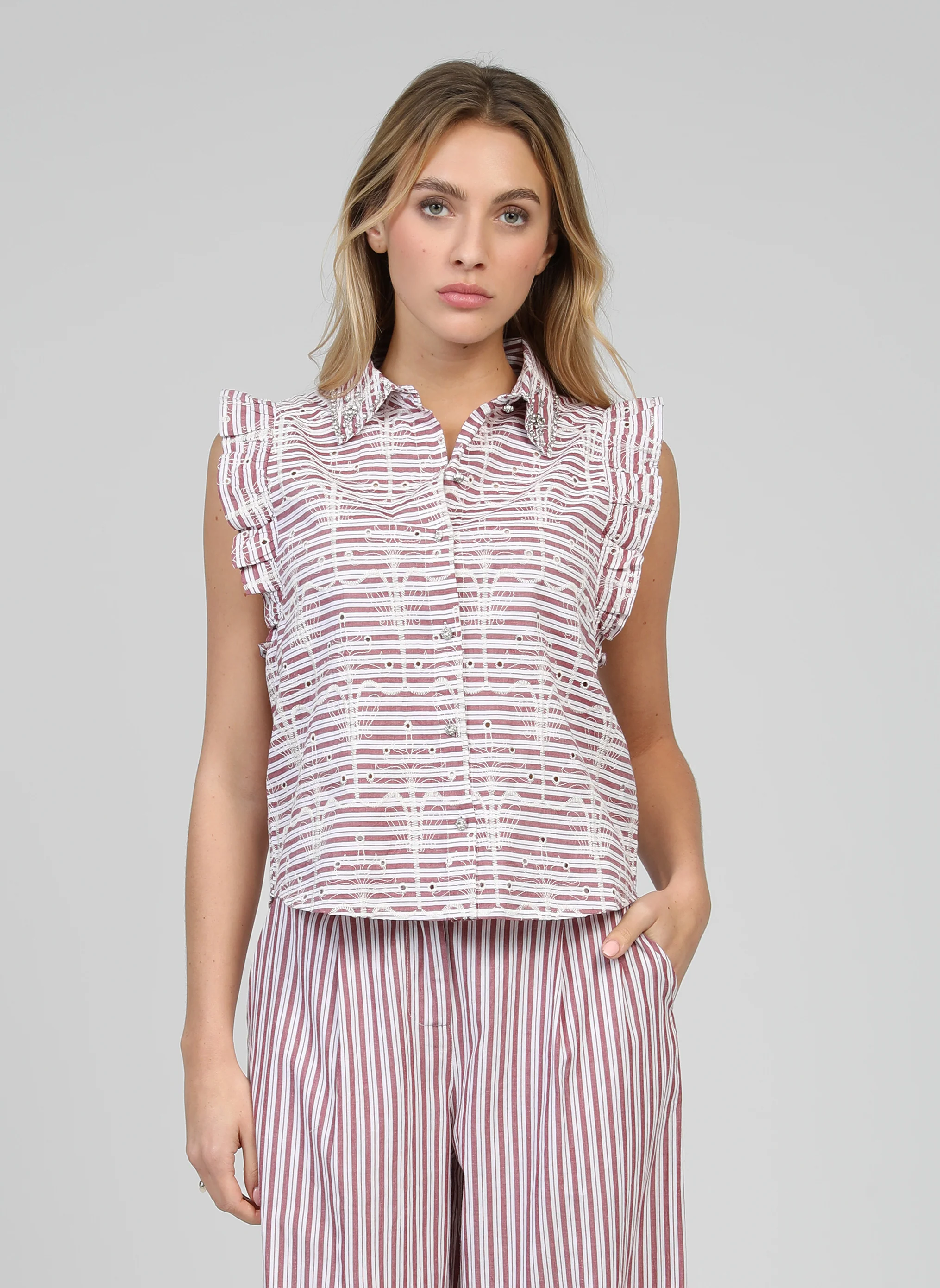 CHEMISE SENALY rouge