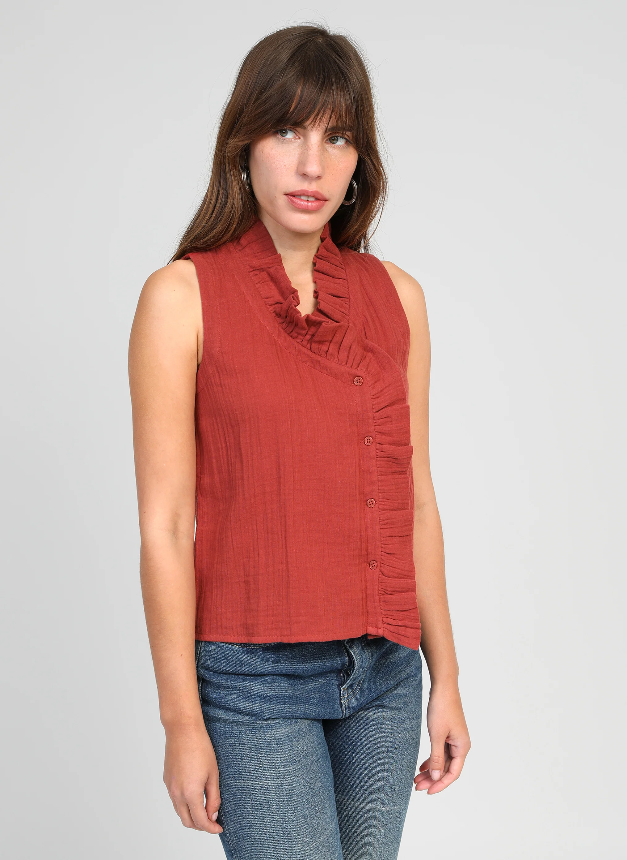 CHEMISE SILOE chocolat - Image 3