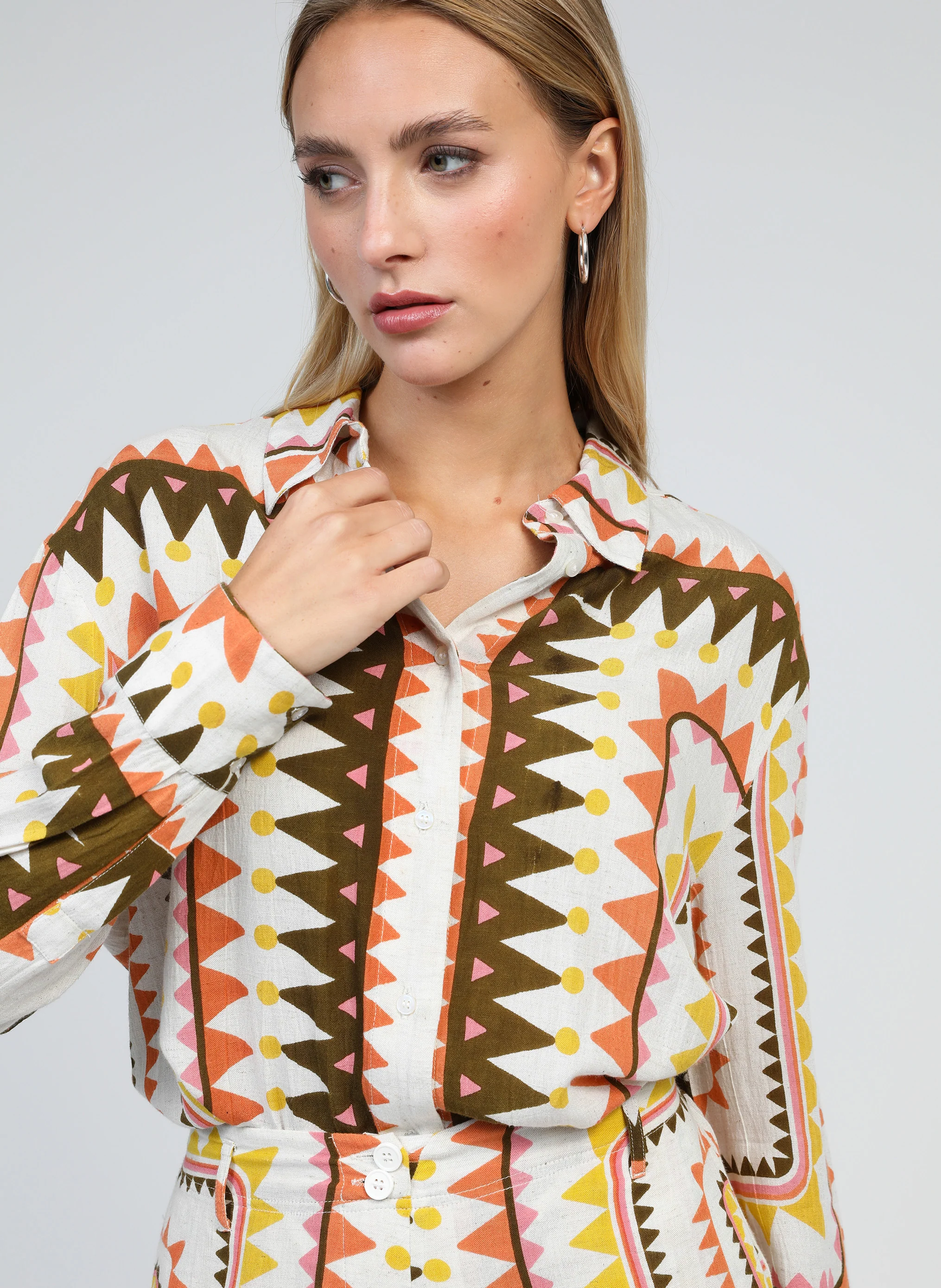 CHEMISE SIVILANE picoty olive - Image 2