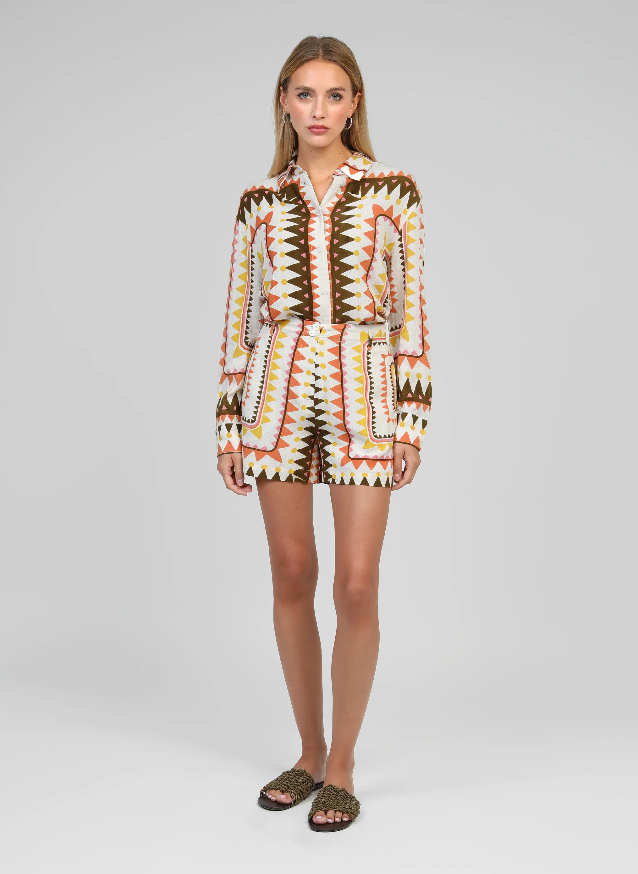 CHEMISE SIVILANE picoty olive - Image 3