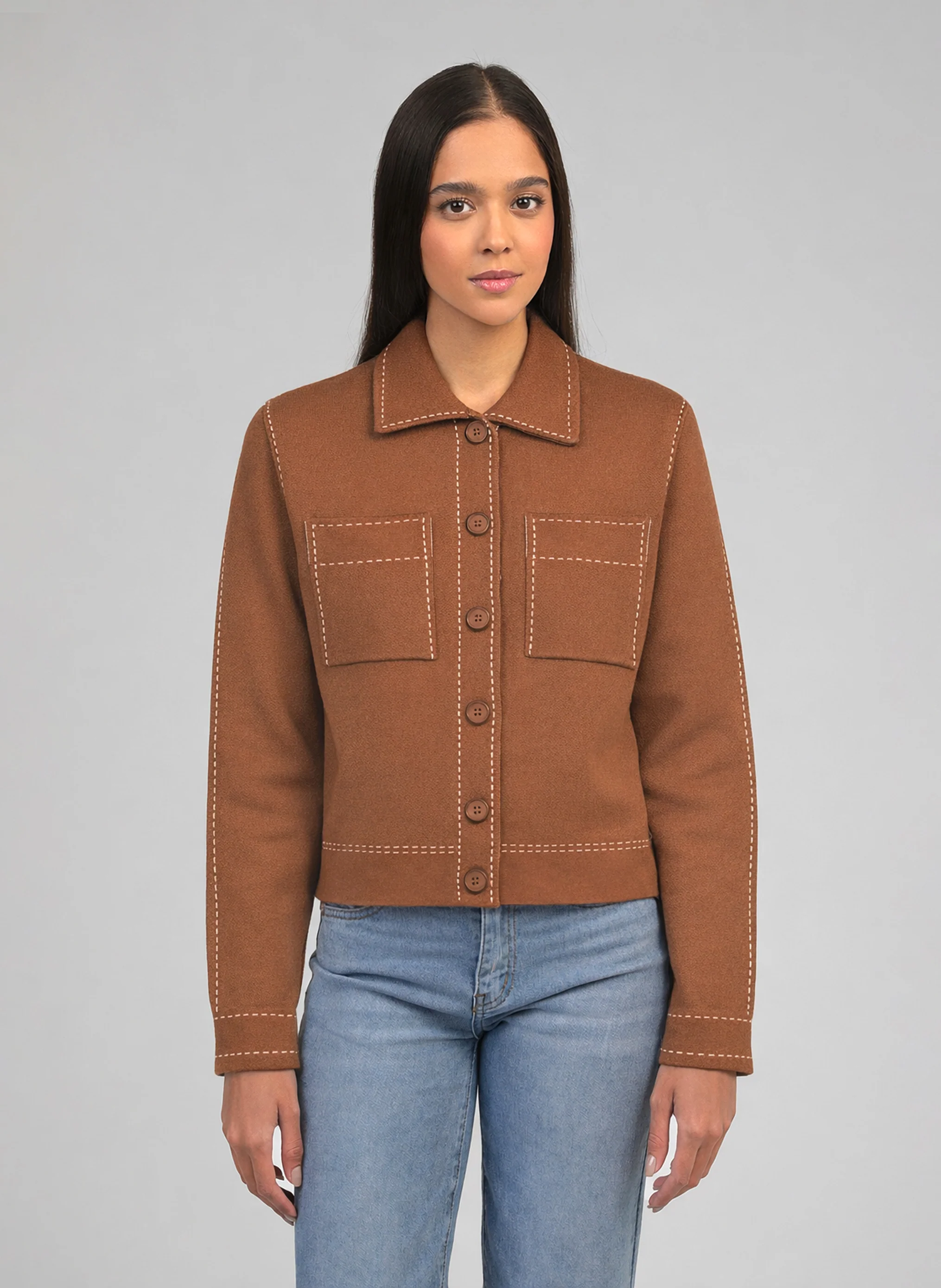 GILET LECLINT marron