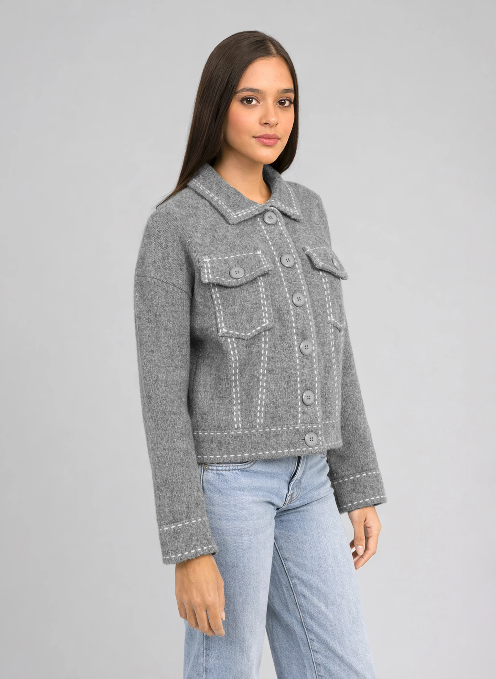 GILET LECODY gris chiné - Image 3