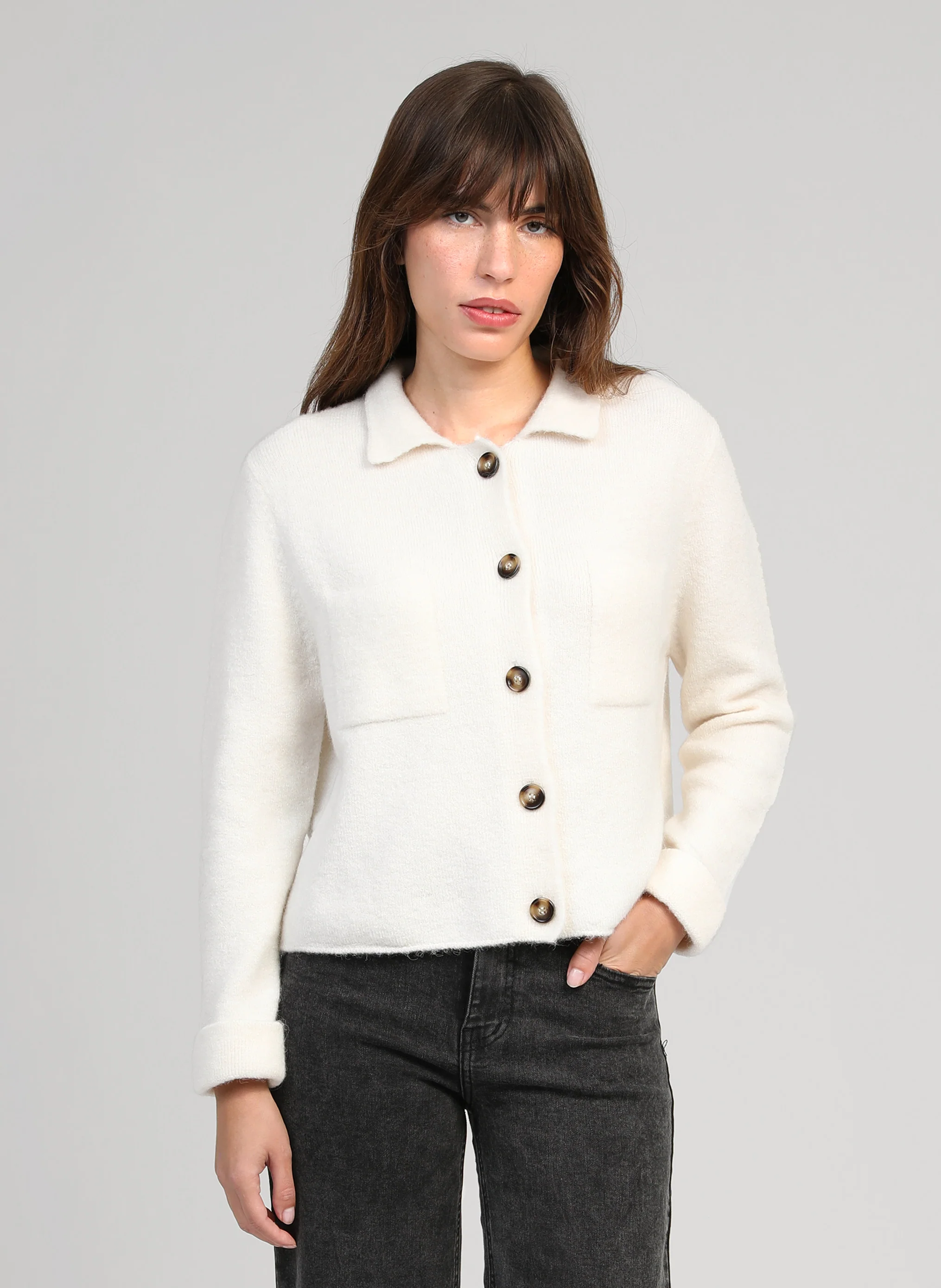 GILET LEVALIE ecru