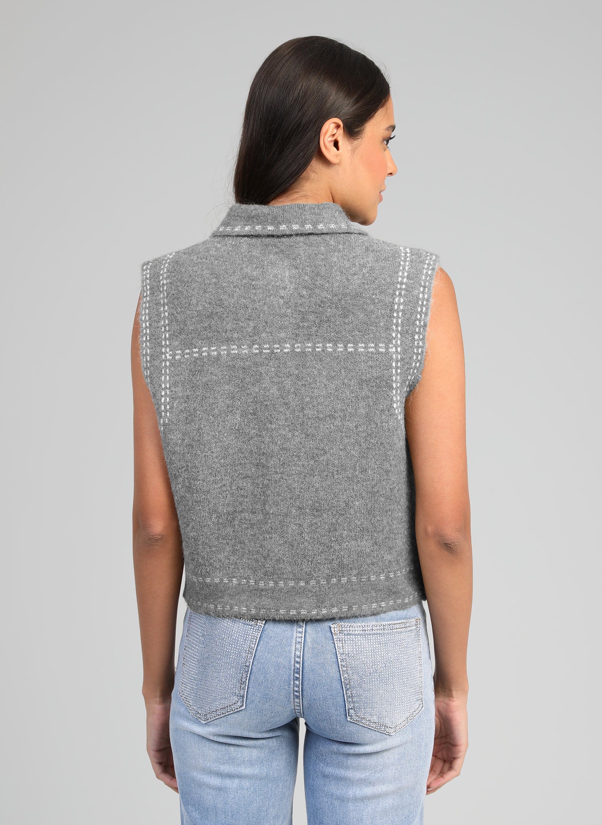 GILET LEWAYNE gris chiné - Image 4