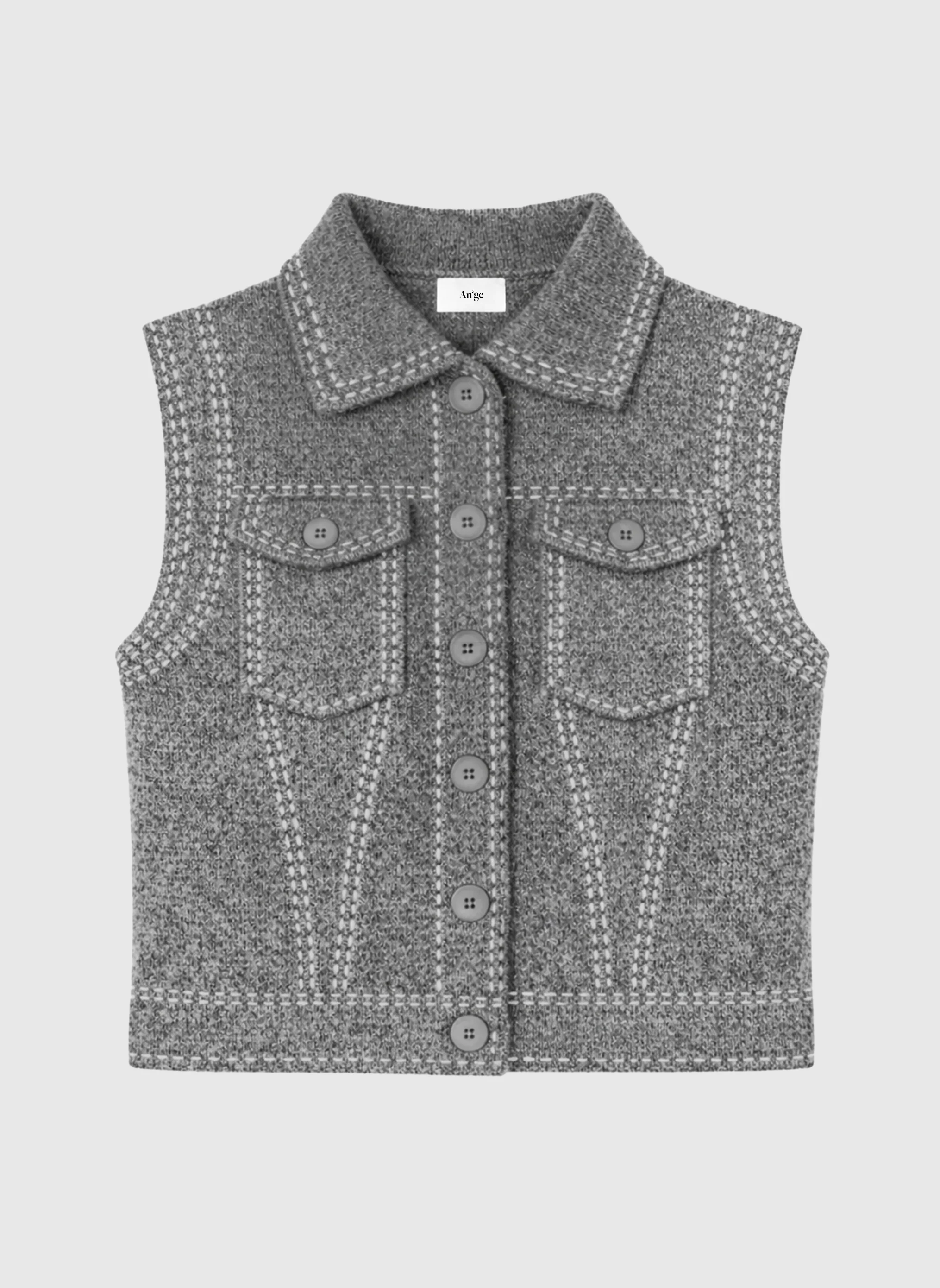 GILET LEWAYNE gris chiné - Image 5