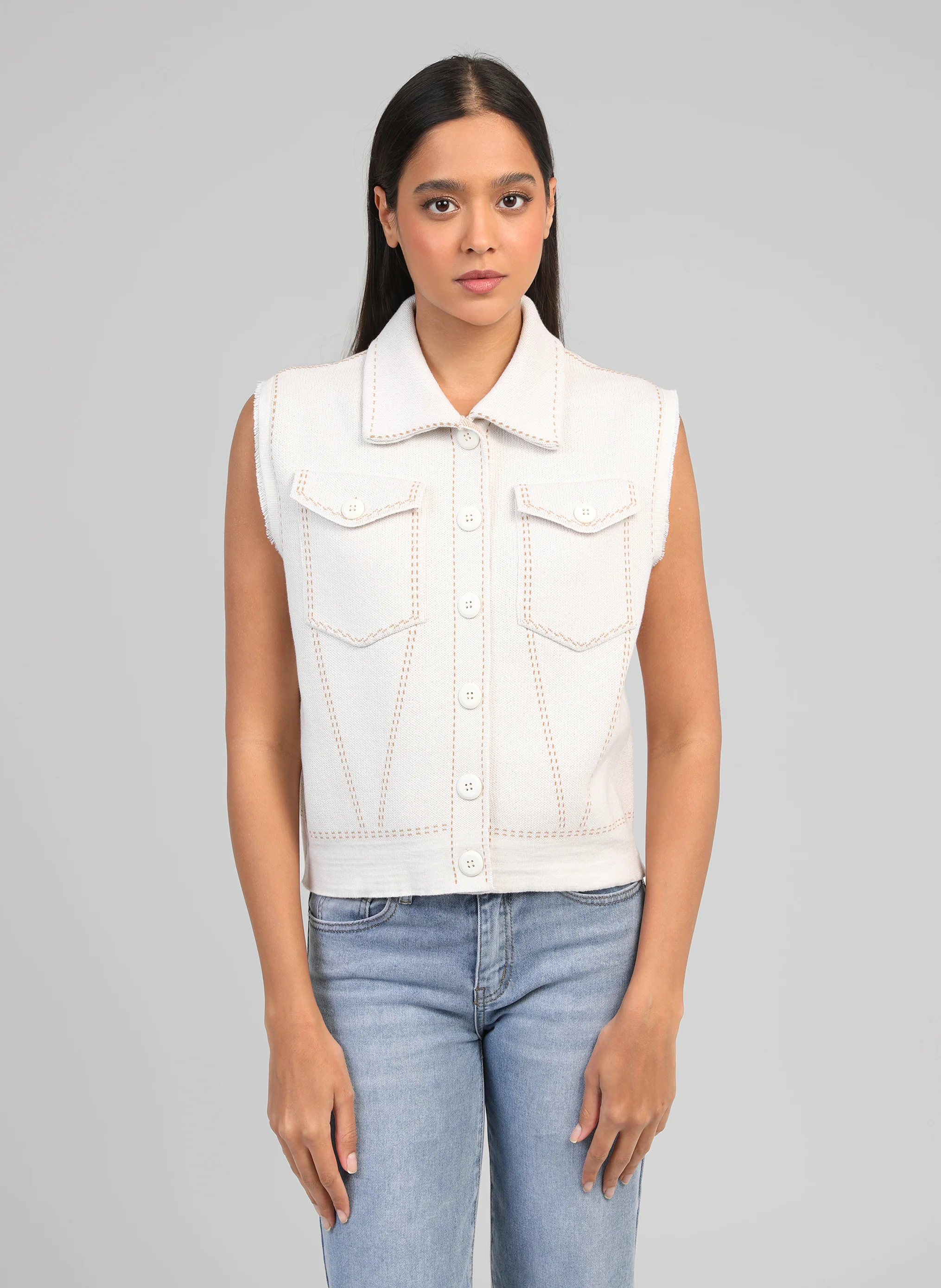 GILET LEWOODY ecru