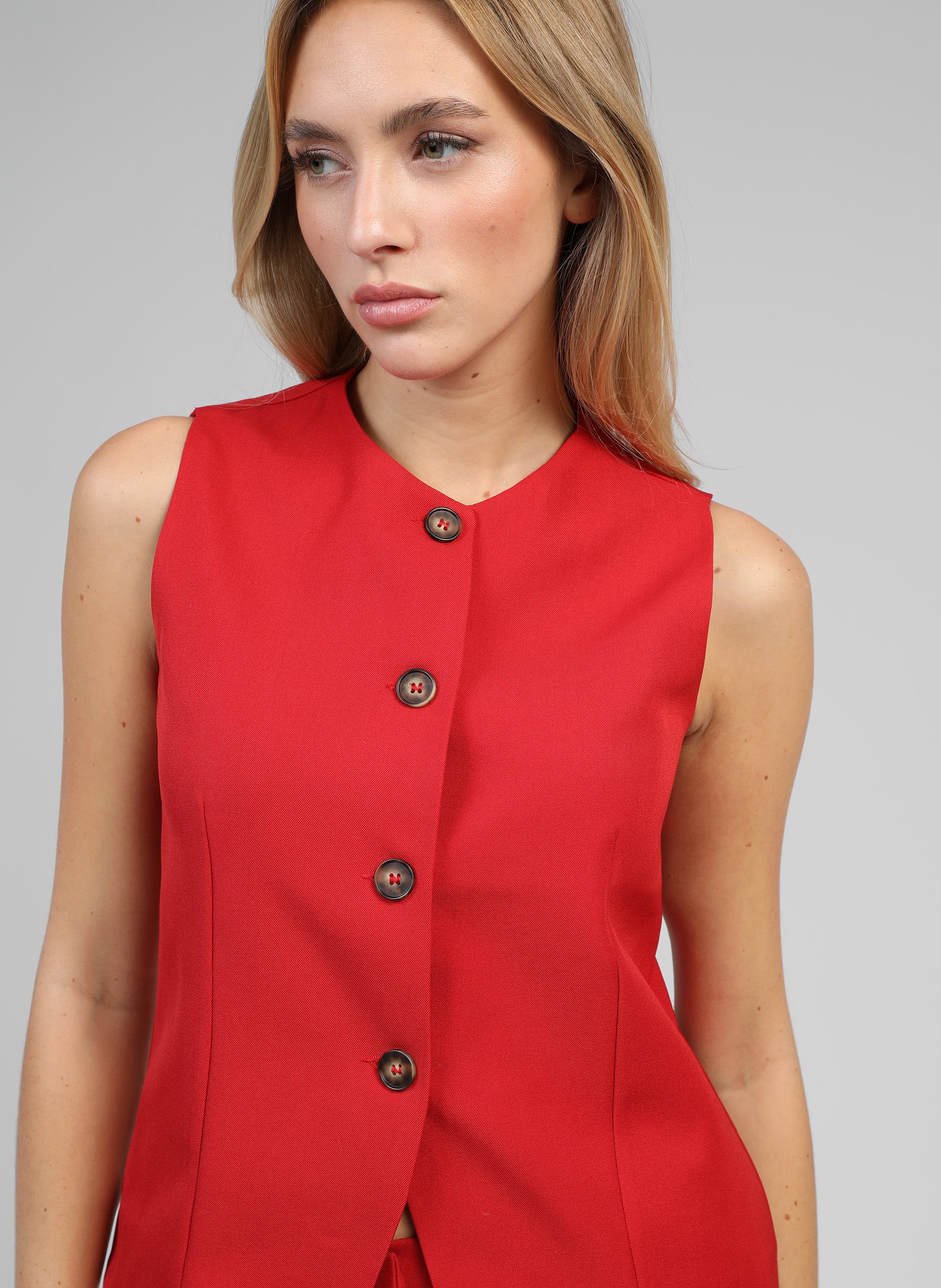 GILET DE COSTUME ZOLA rouge - Image 3