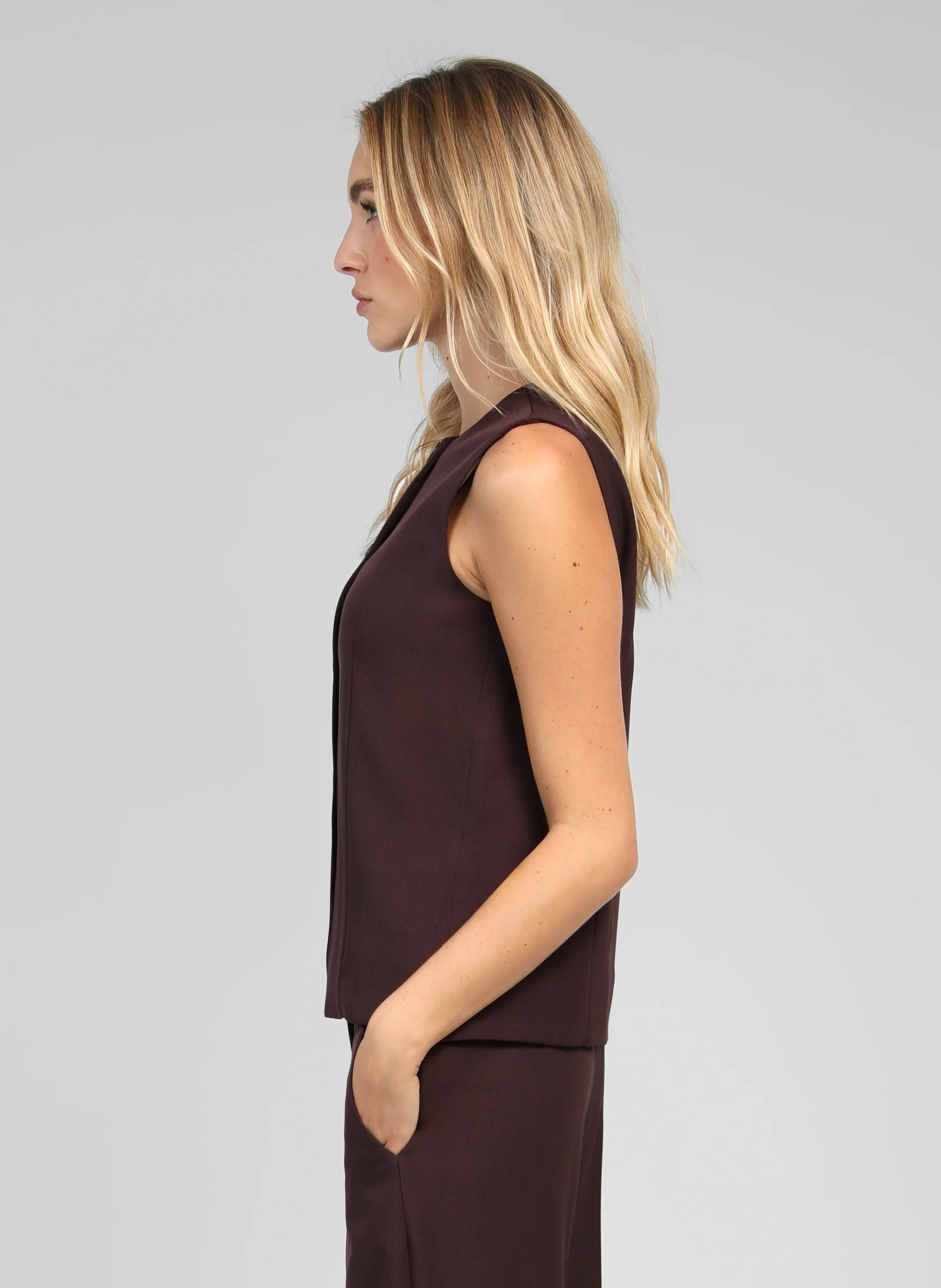GILET DE COSTUME ZOLA wine - Image 4