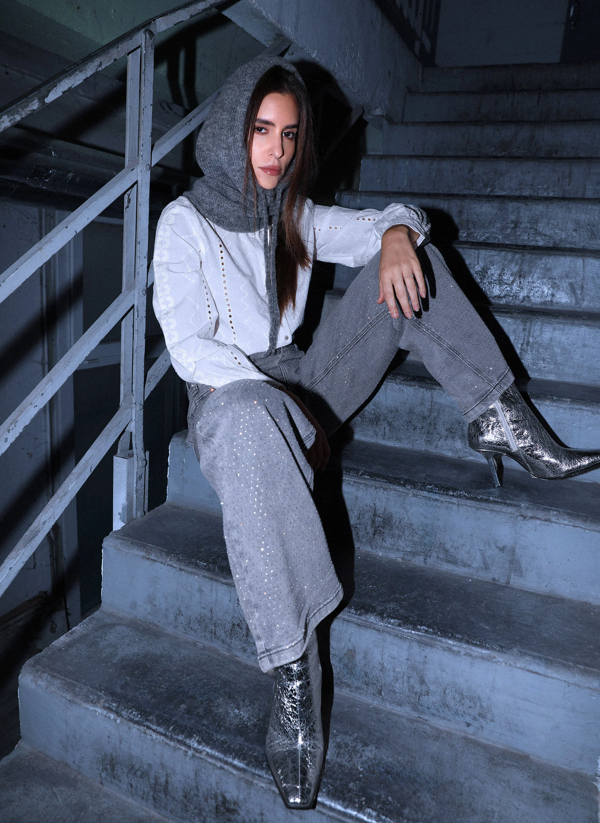 JEAN PAILLETTES gris - Image 5