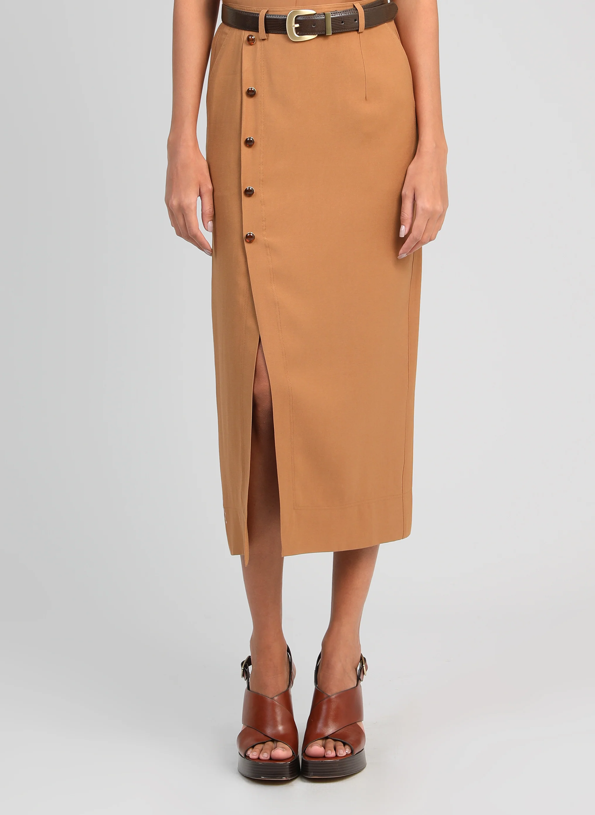 JUPE MIDI GAELLA daim - Image 3