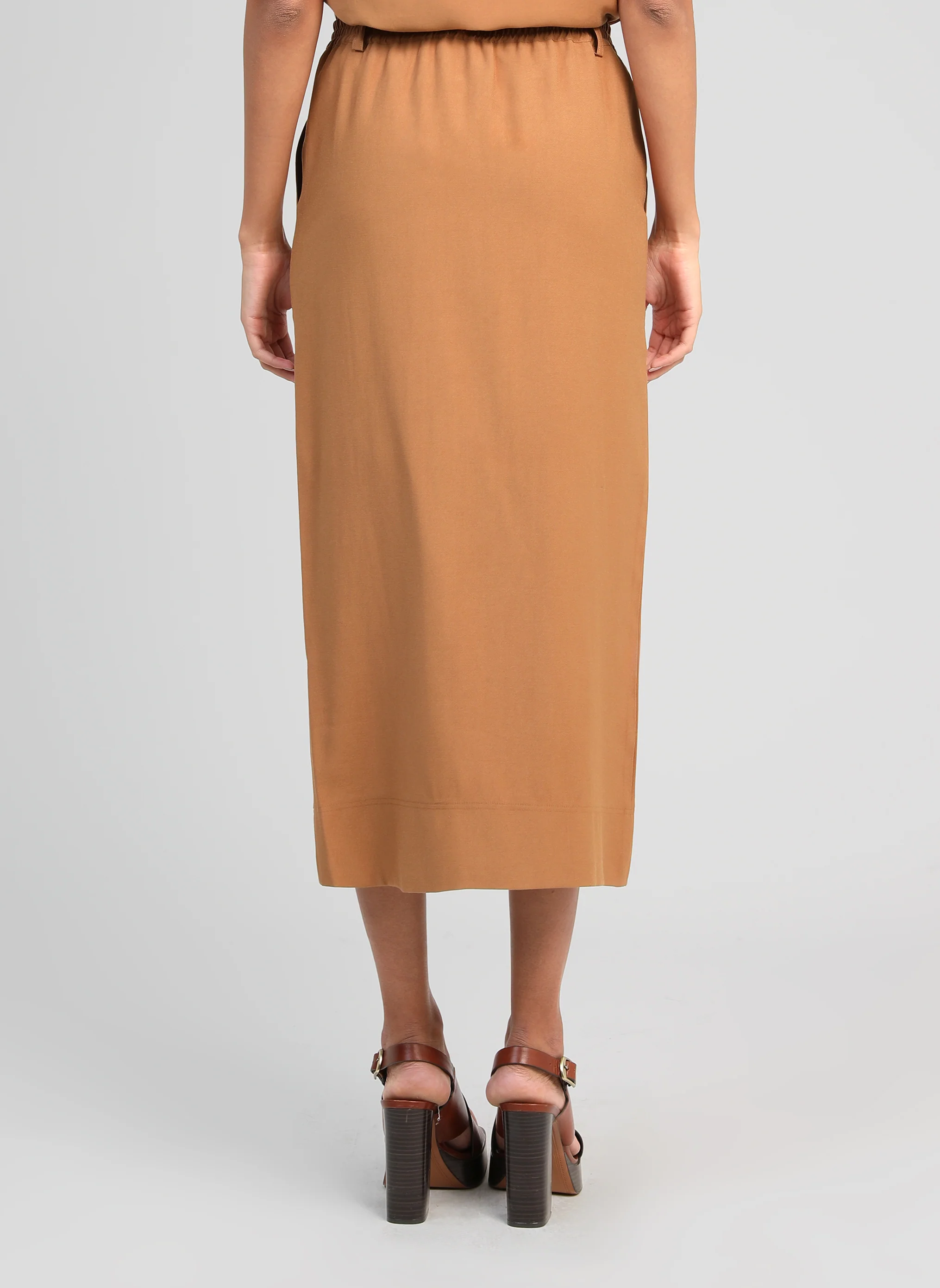JUPE MIDI GAELLA daim - Image 5