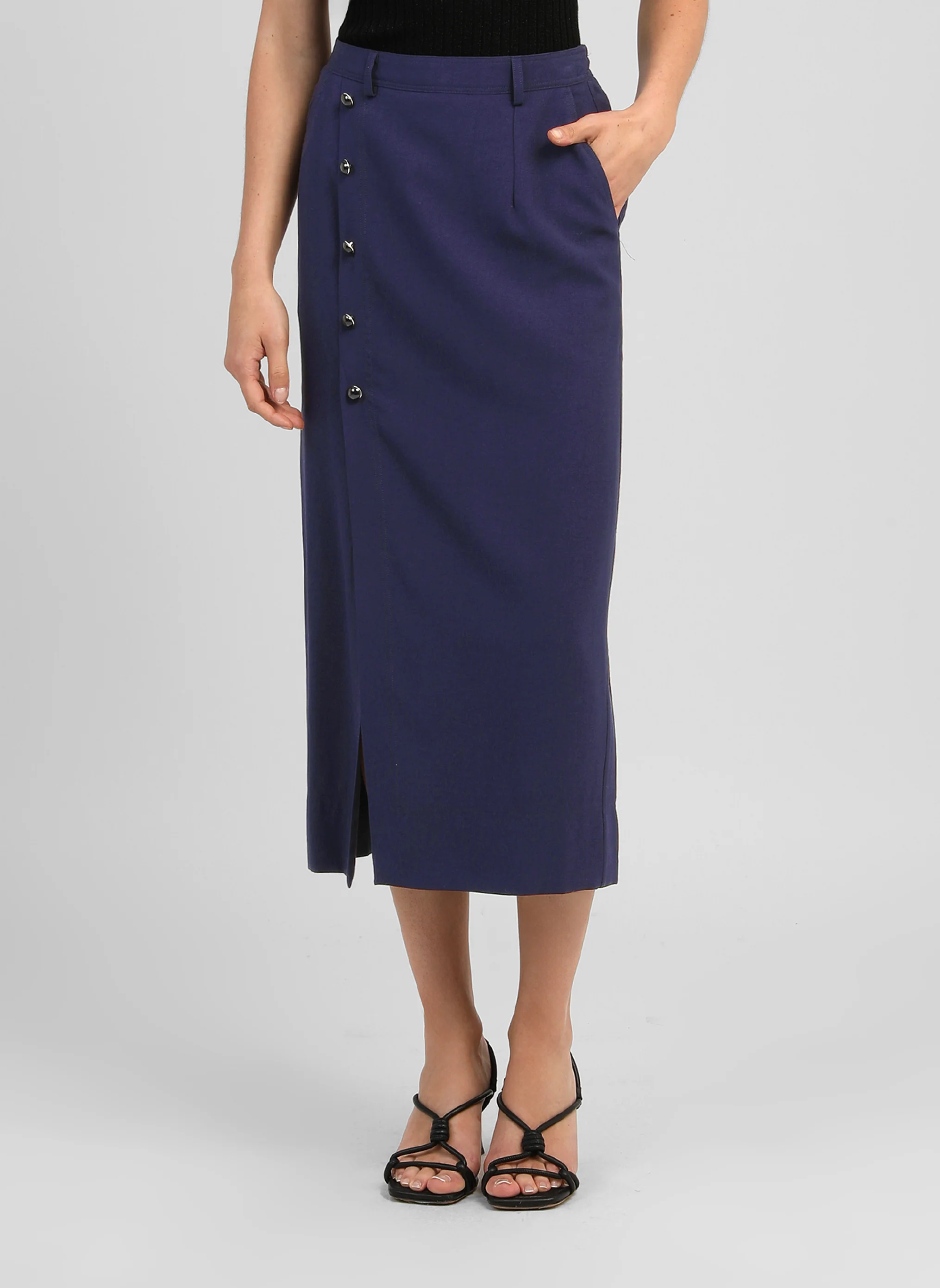 JUPE MIDI GAELLA marine - Image 3