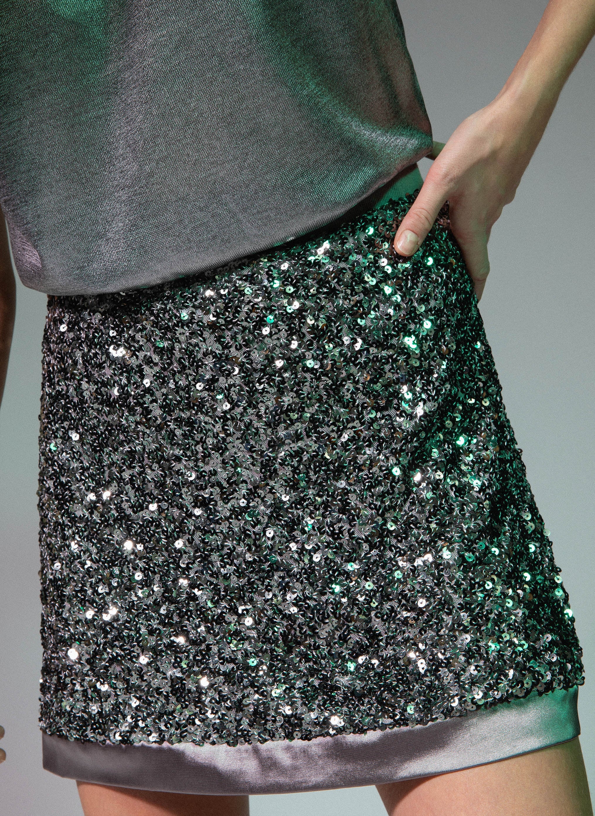 JUPE COURTE JIANNY gris - Image 3