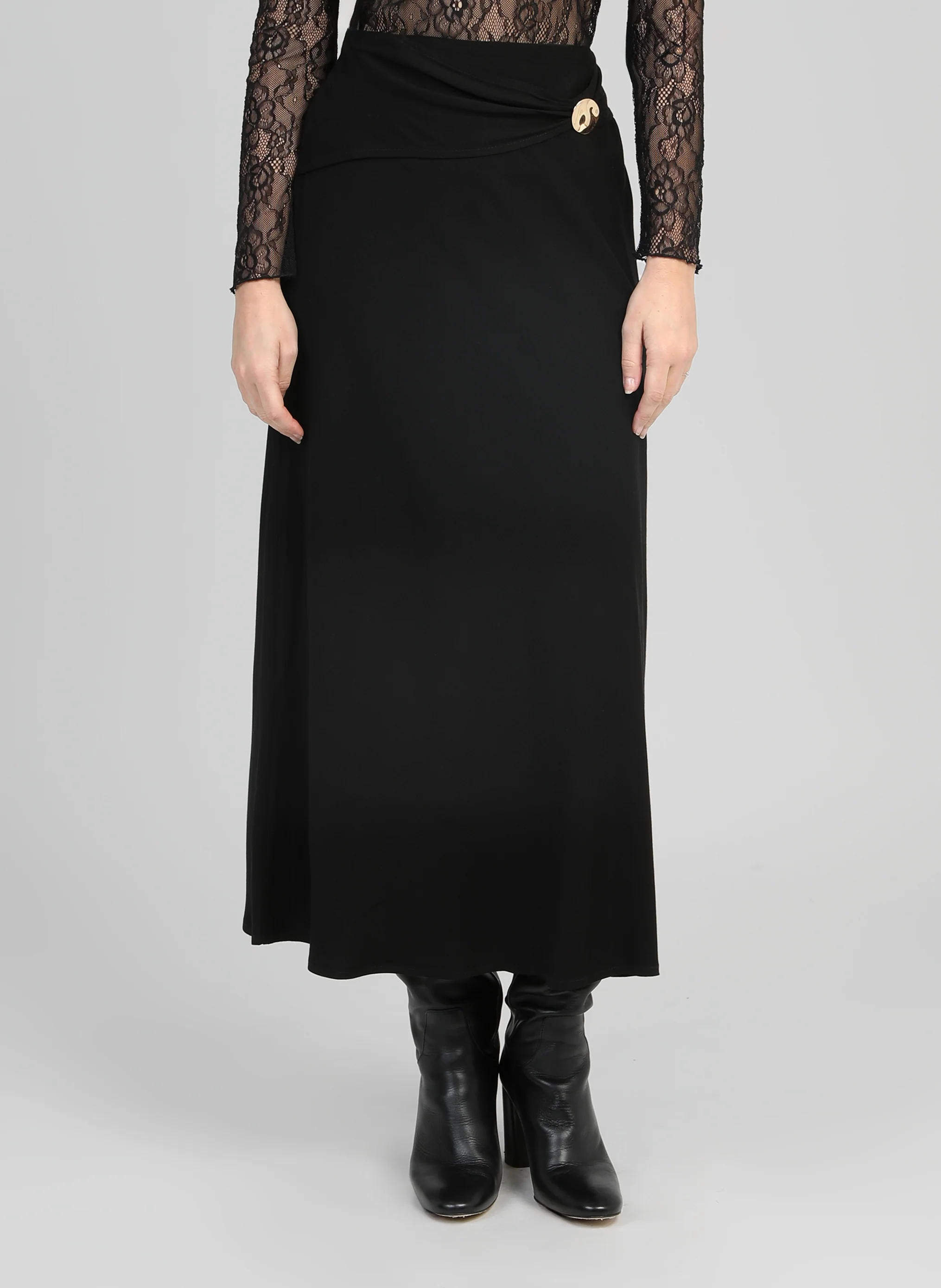 JUPE LONGUE GINELA noir - Image 3