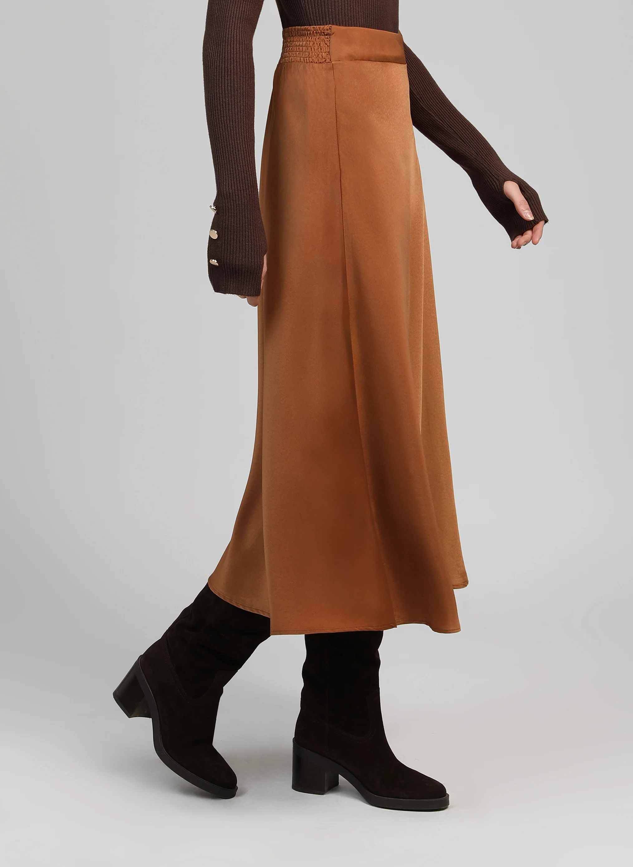JUPE LONGUE JAKIA daim - Image 4