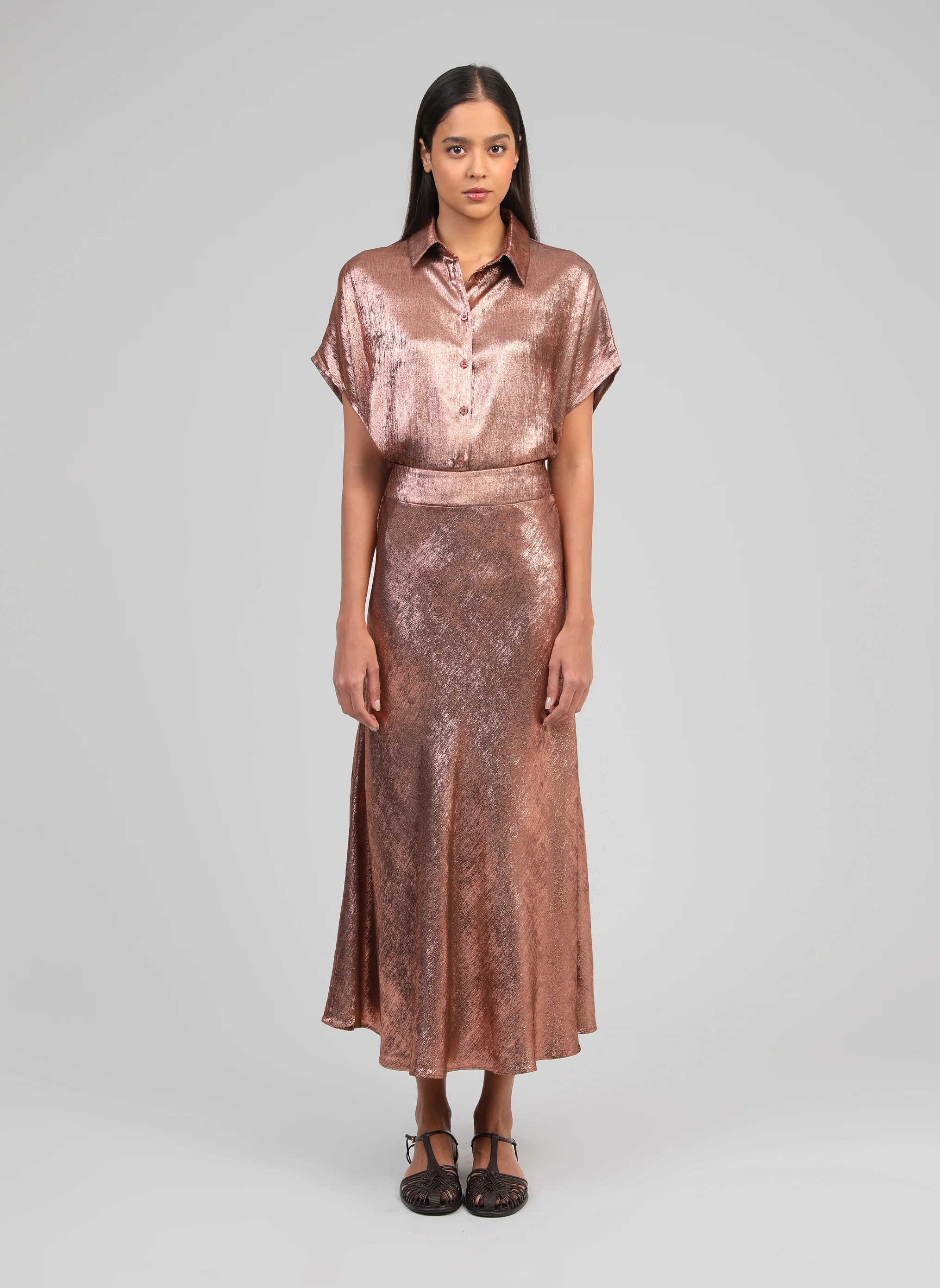 JUPE LONGUE JANYMALA bronze