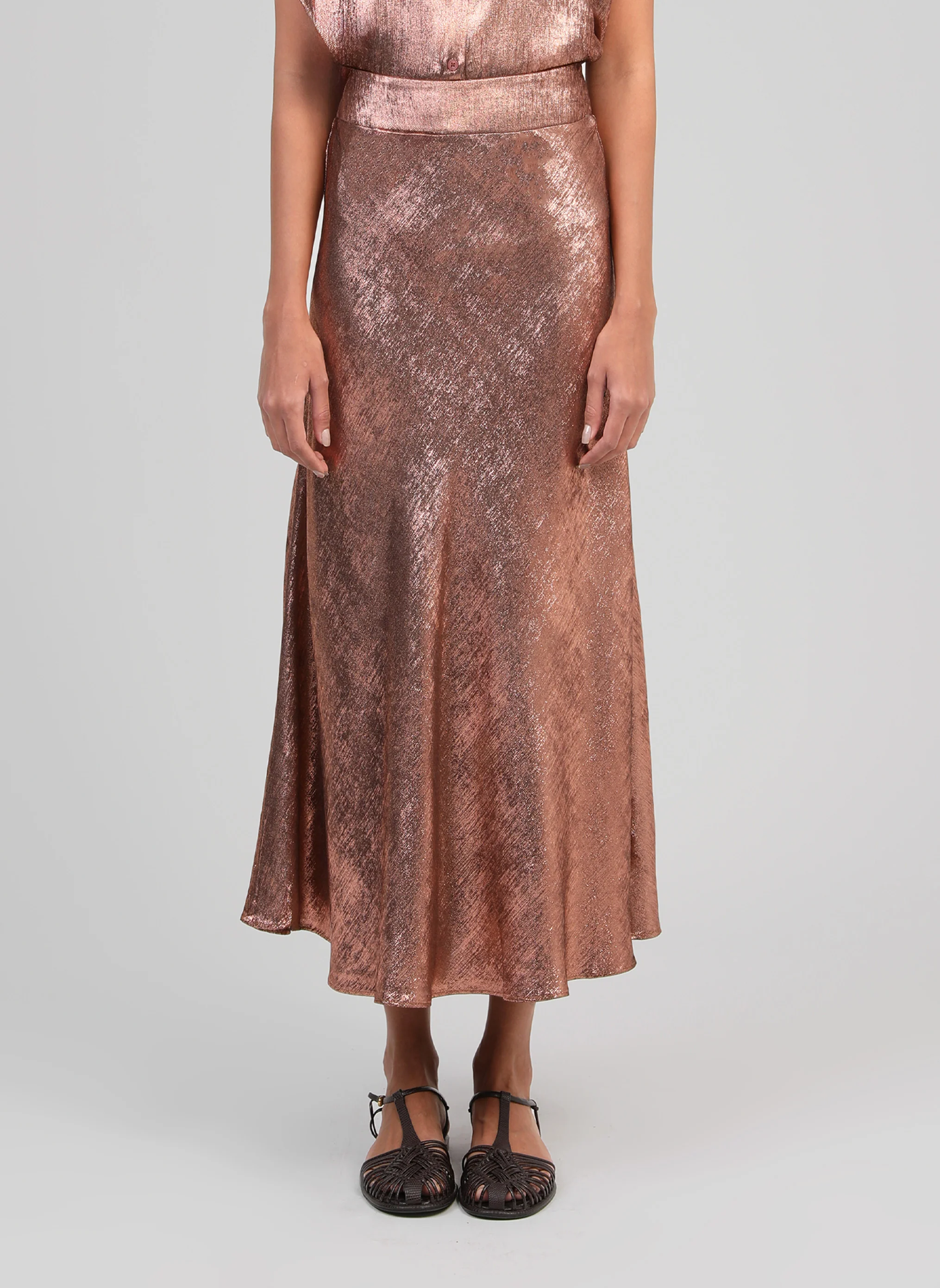 JUPE LONGUE JANYMALA bronze - Image 3