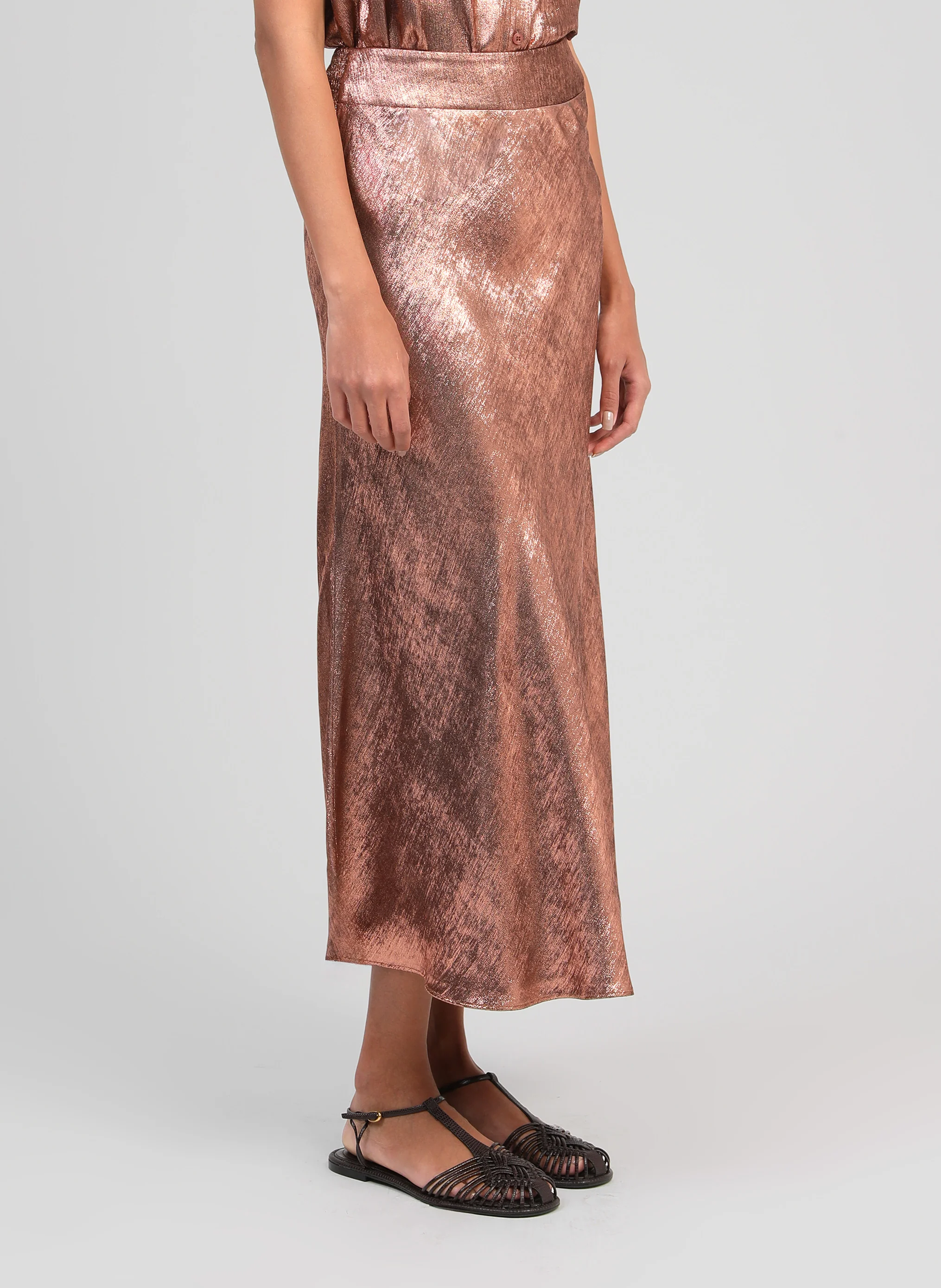 JUPE LONGUE JANYMALA bronze - Image 4
