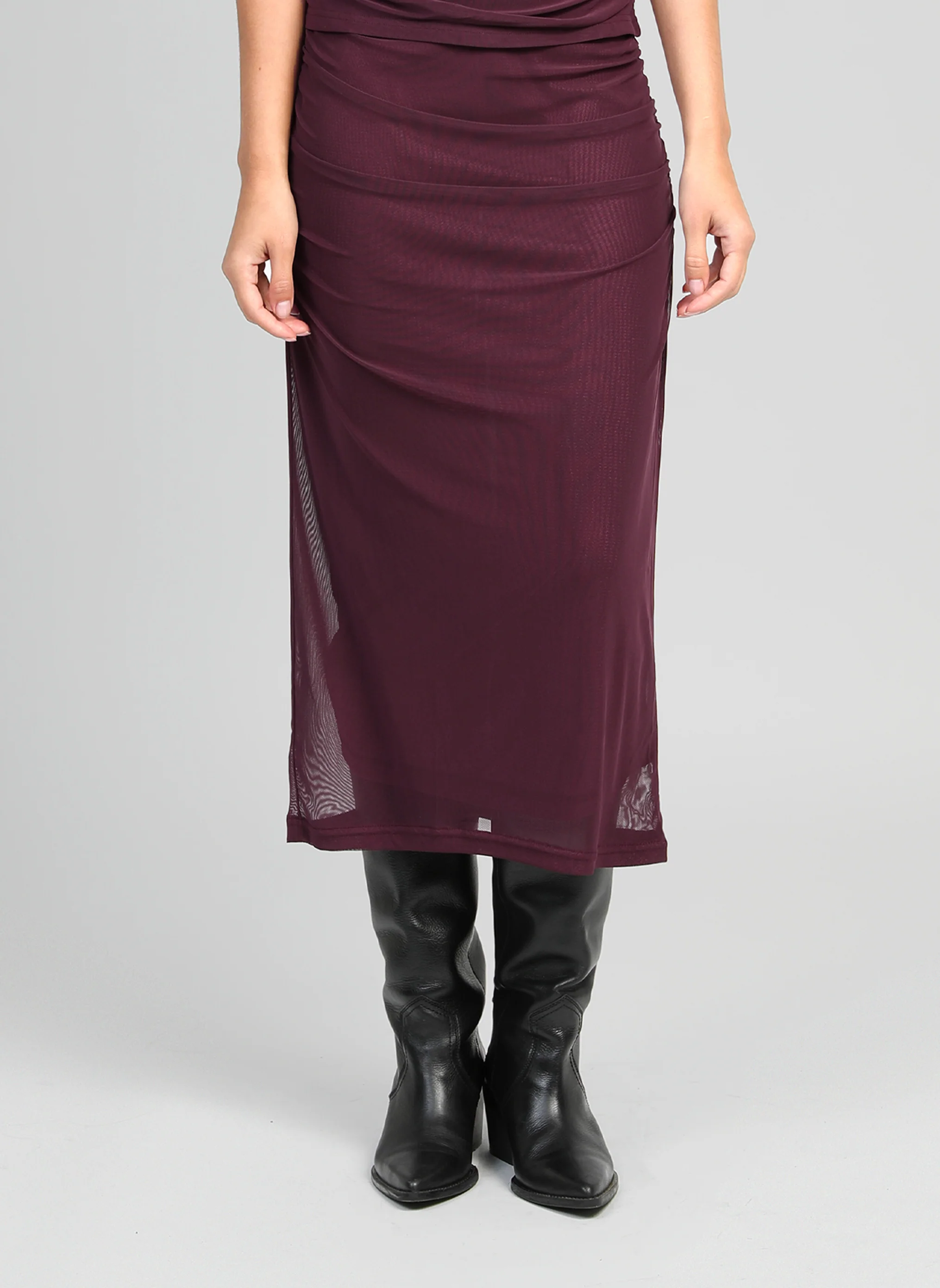 JUPE LONGUE JAZILO wine - Image 3