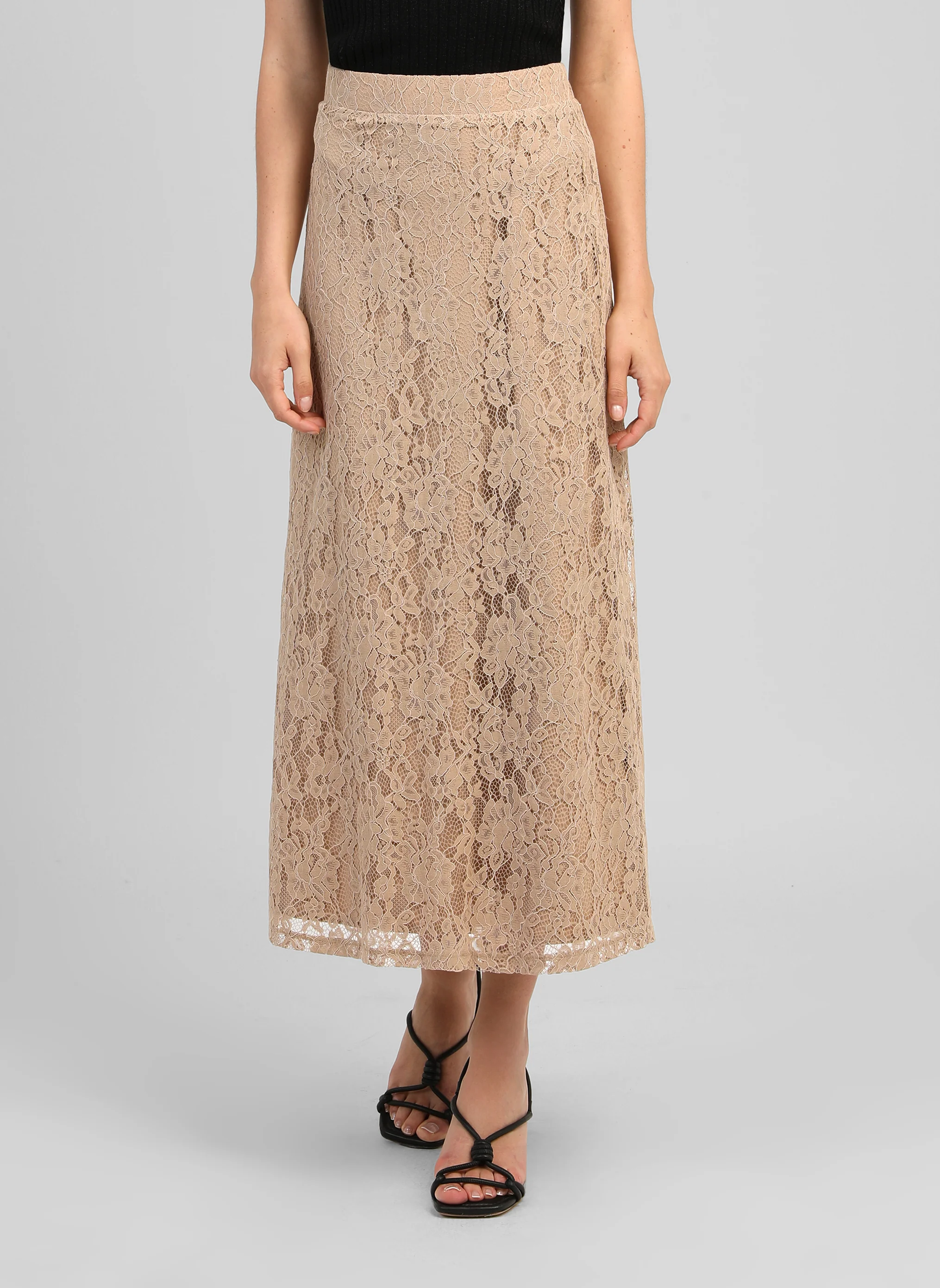 JUPE MIDI JUVYNA beige - Image 3