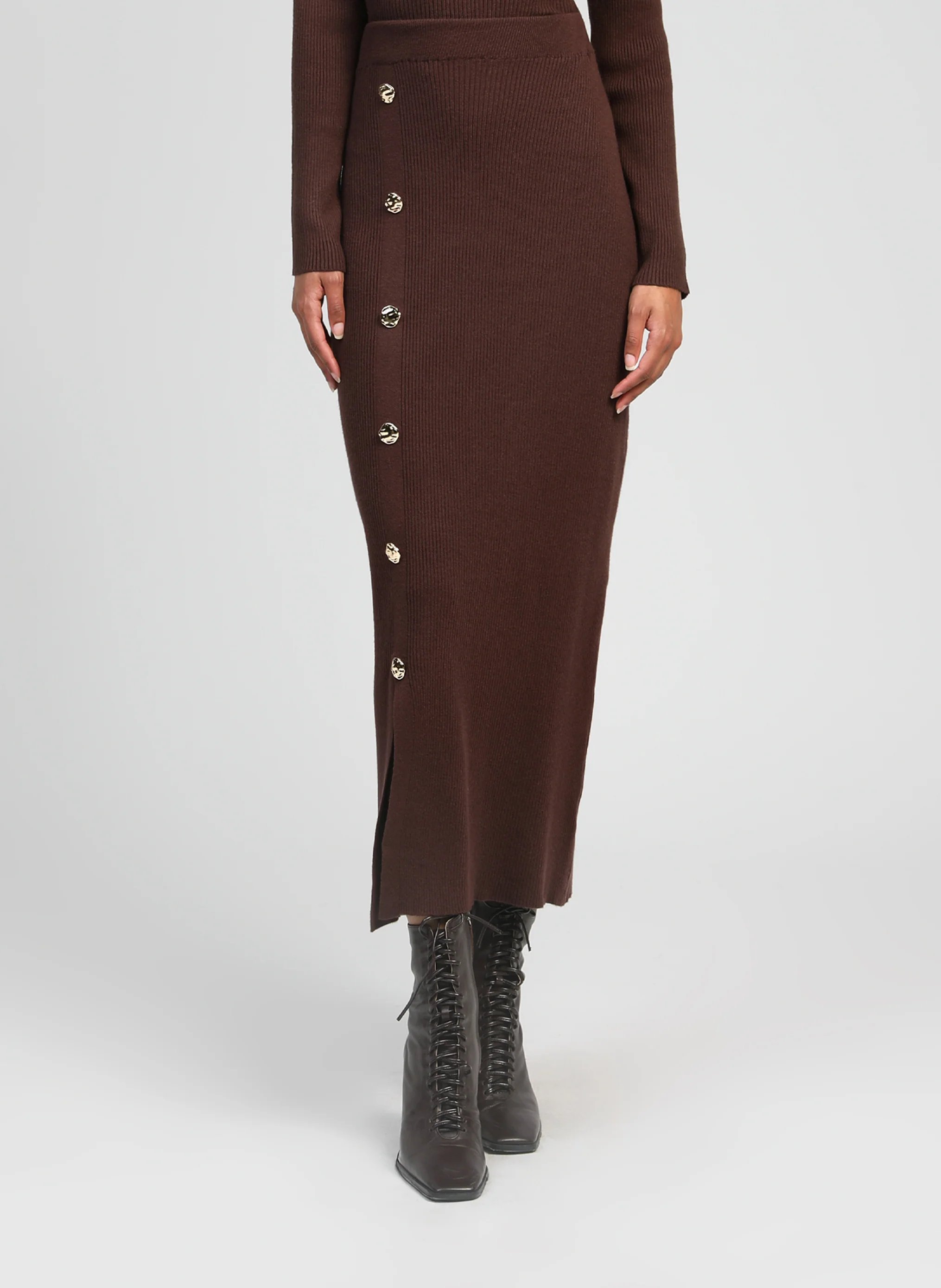 JUPE LONGUE NINI marron - Image 3