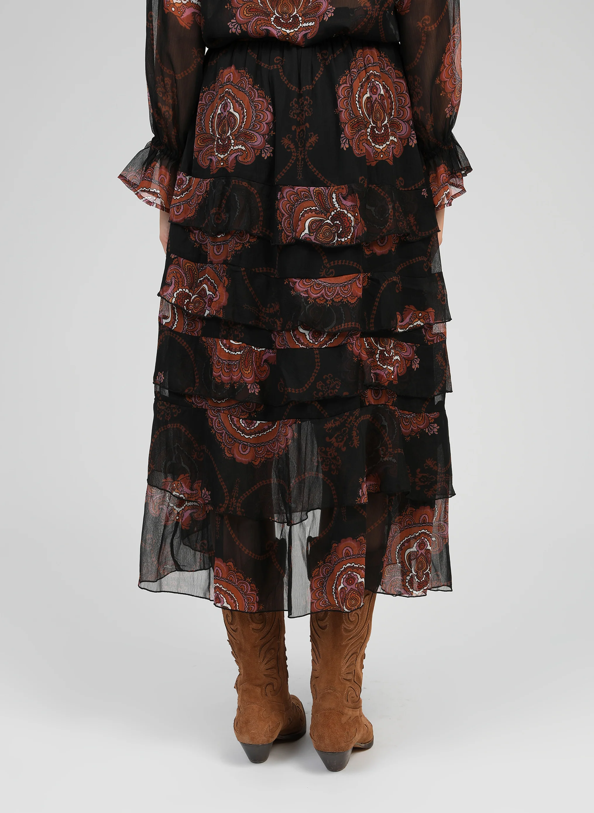 JUPE LONGUE RASHELY bohemia noir - Image 5
