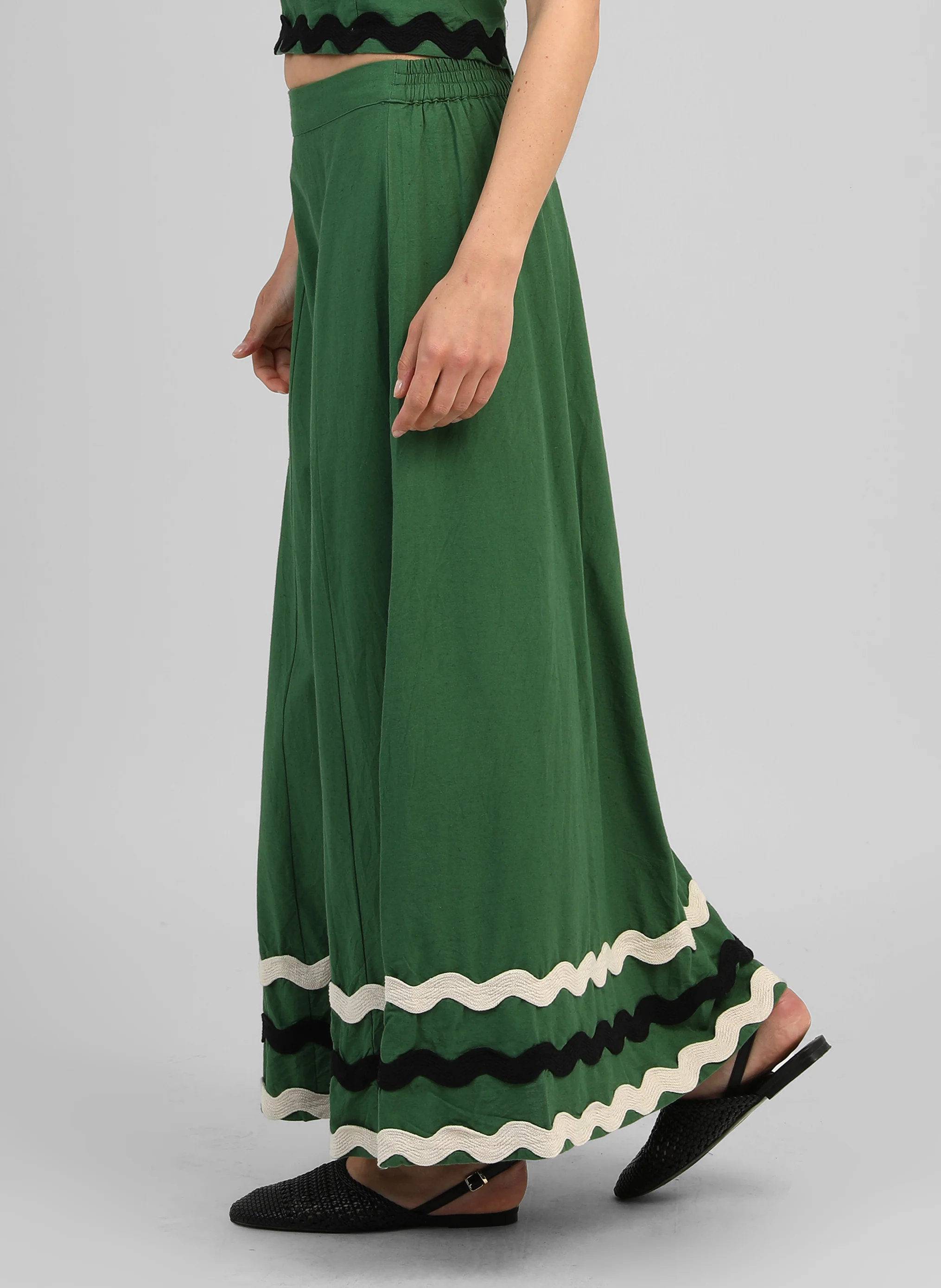JUPE LONGUE ROLINE vert - Image 3